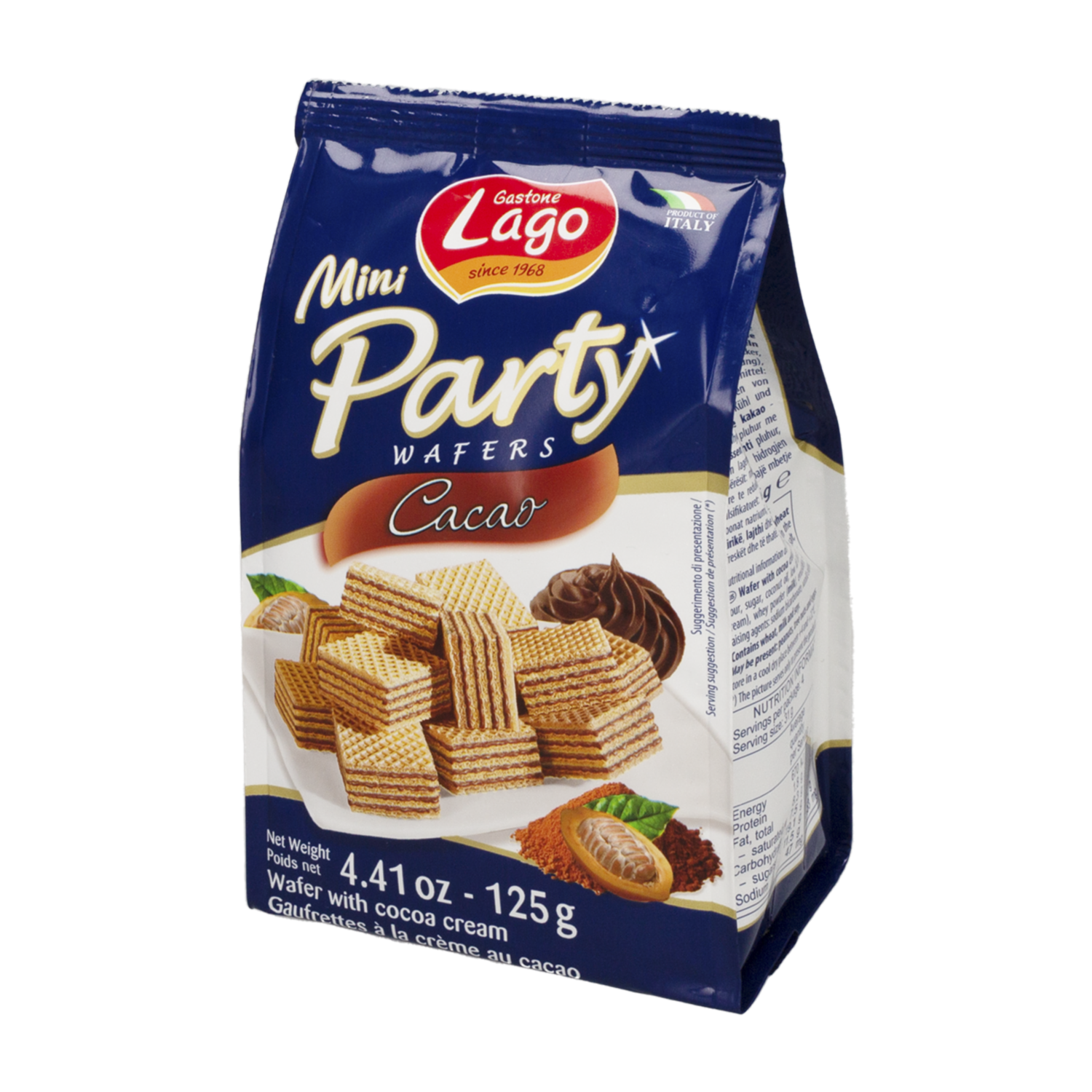 Galletas Dulces Waffer Mini Party Crema De Cacao GASTONE LAGO 125 g