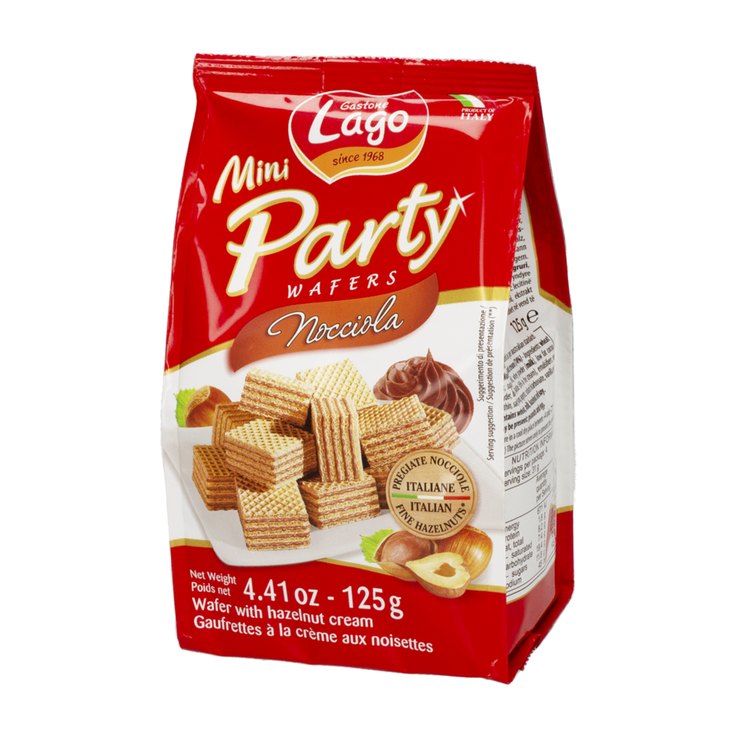 Galletas Dulces Wafer Mini Party Con Crema De Avellana GASTONE LAGO 125 G