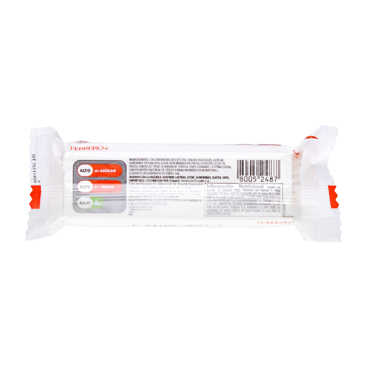 Bombón De Chocolate Con Cubierta De Coco RAFAELLO 38 G