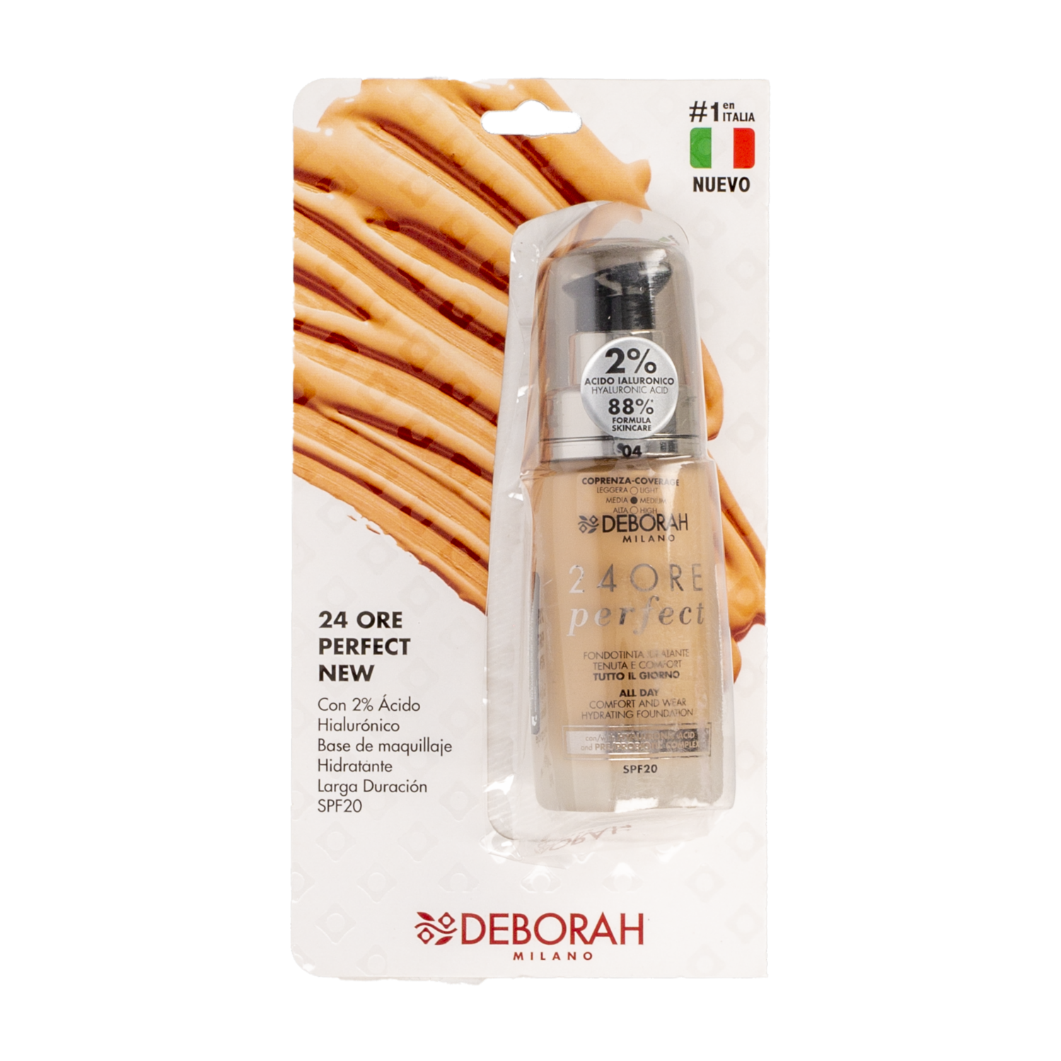 Base De Maquillaje 24 Ore Perfect New 04 DEBORAH MILANO 30 Ml