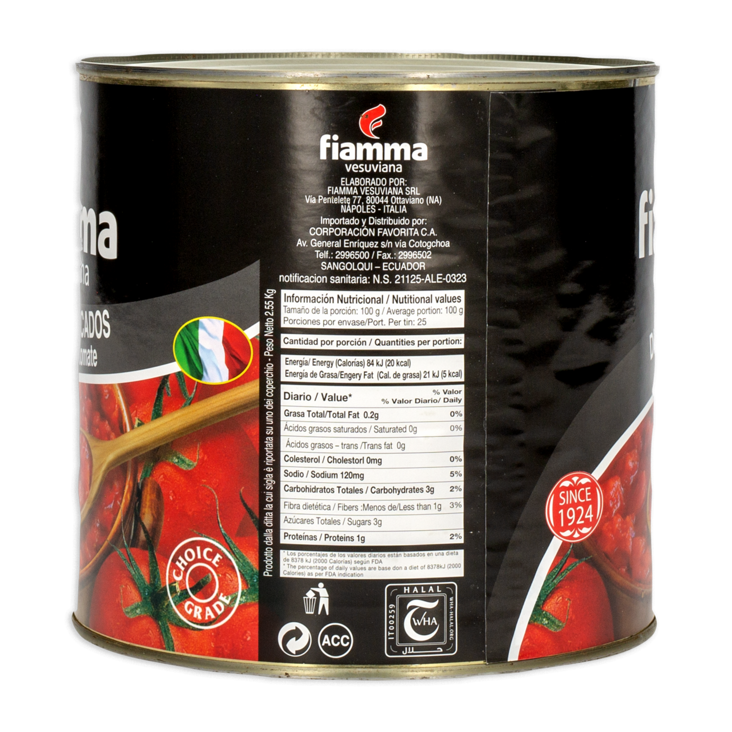 Tomate Picado Vesumviana Jugo De Tomate FIAMMA VESUVIANA 2500 G