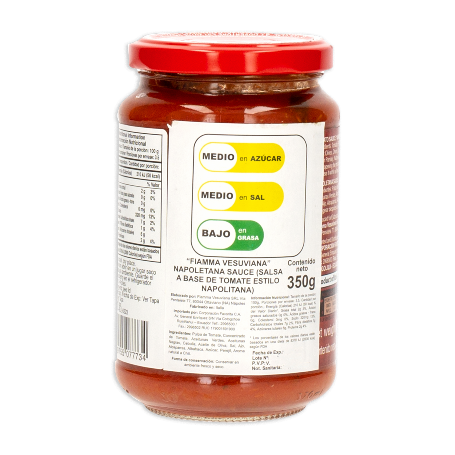 Salsa De Tomate Vesuviana Napolitana FIAMMA VESUVIANA 350 G