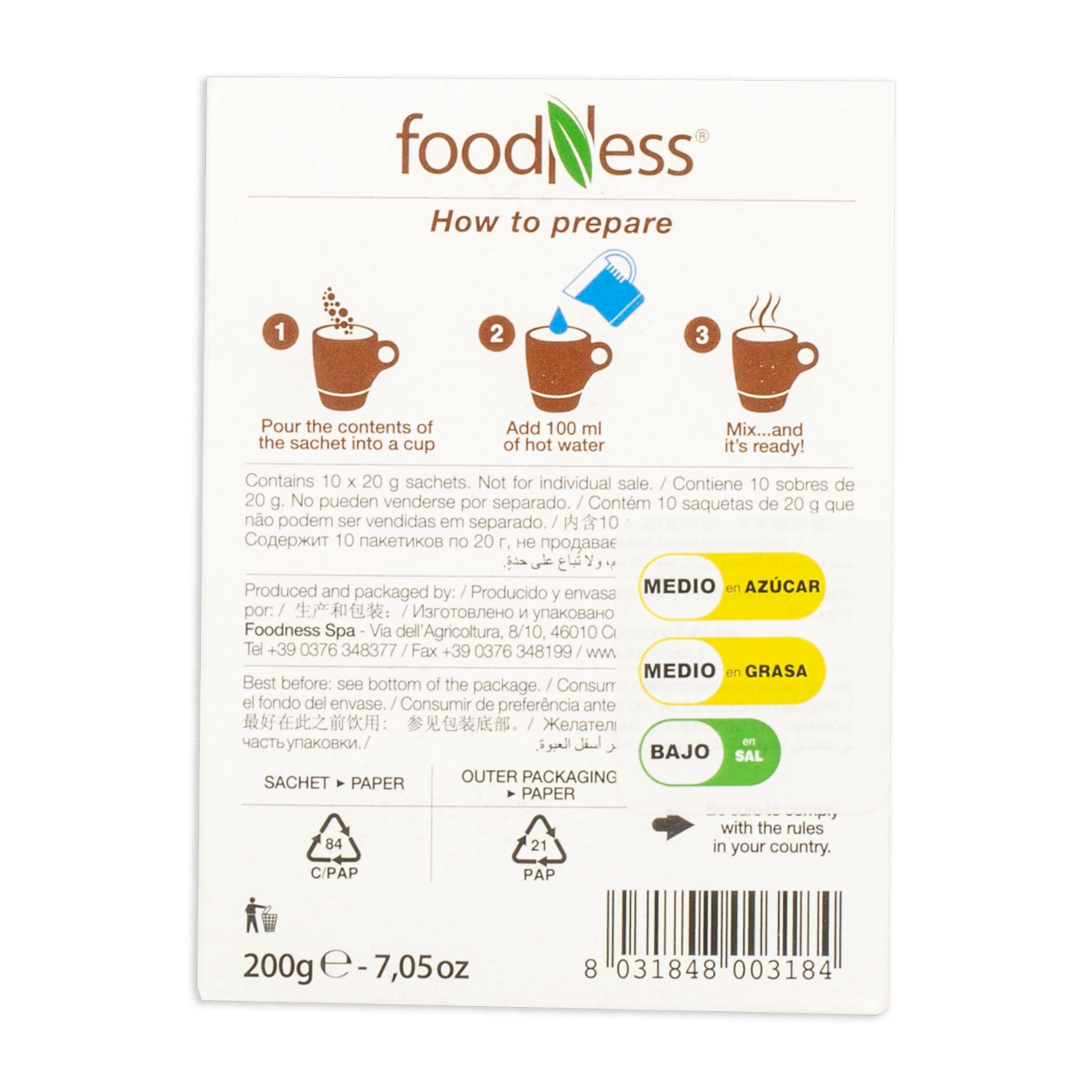 Café En Cápsulas Matcha FOODNESS 200 G