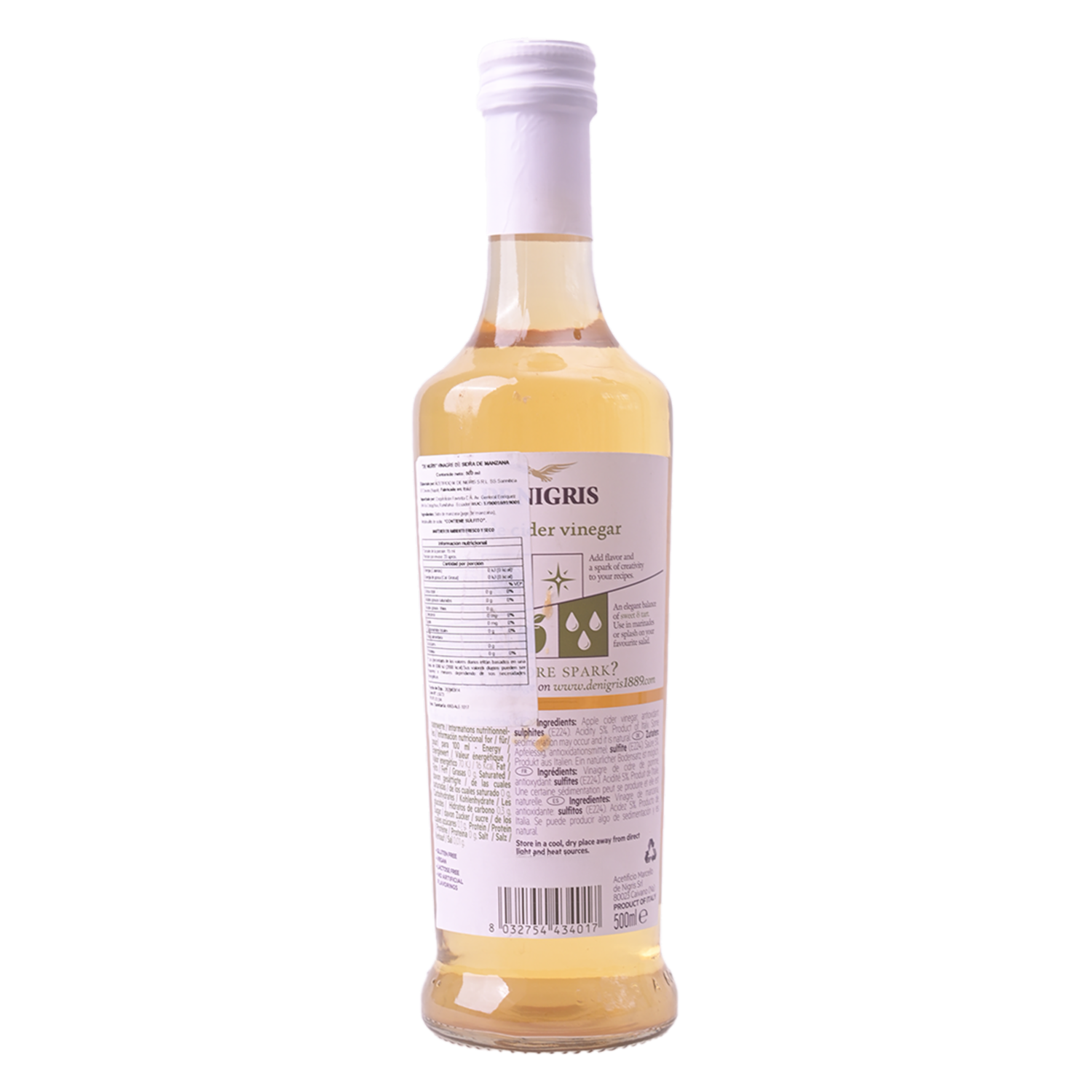 Vinagre De Sidra De Manzana Orgánica Lg DE NIGRIS 500 Ml