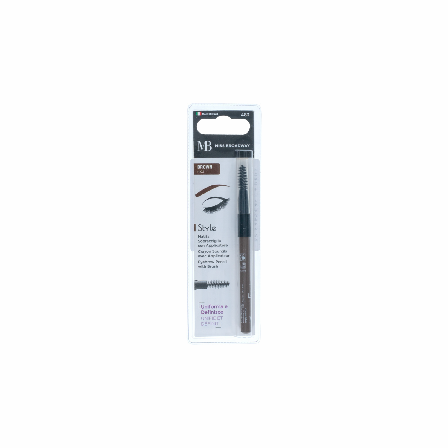 Delineador De Cejas Brown MISS BROADWAY 80 G