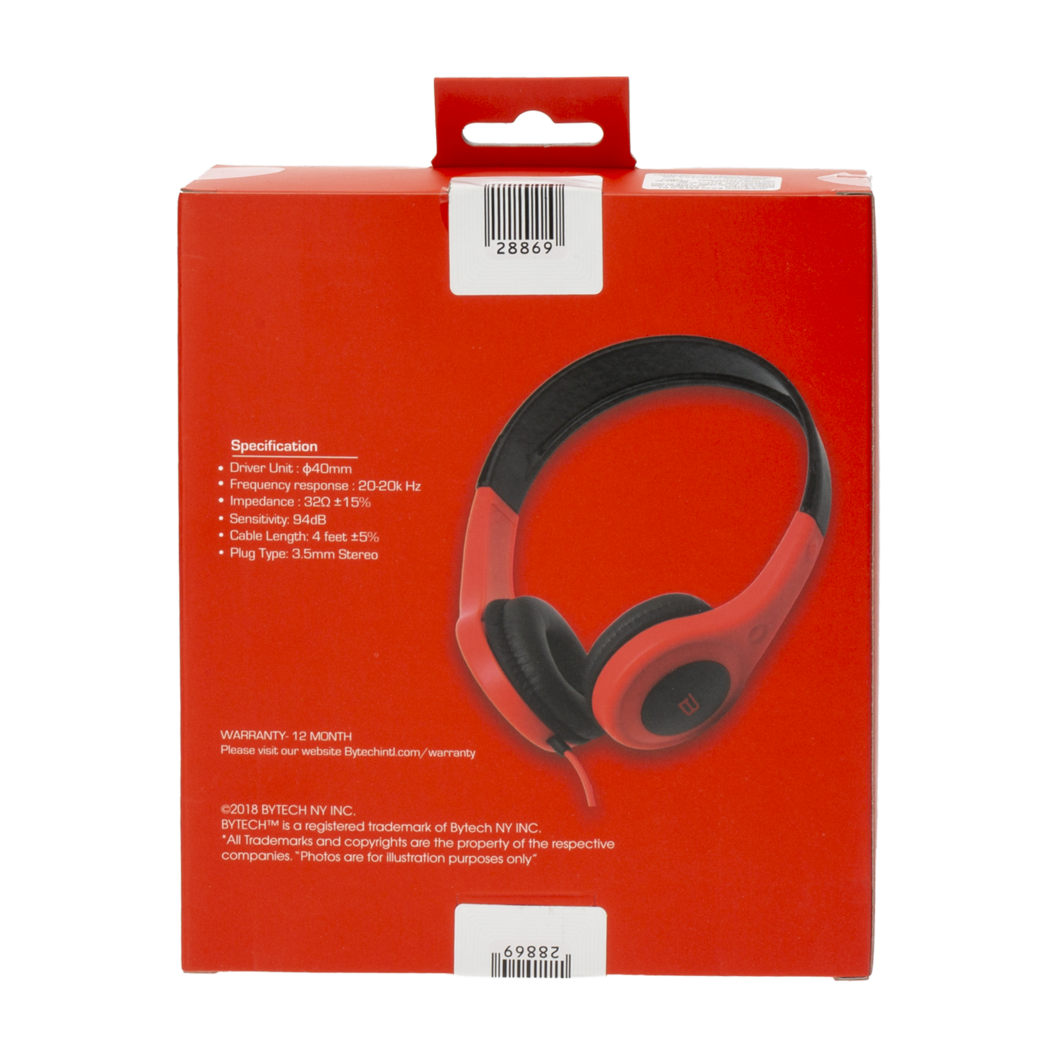 Audífonos Estilo DJ BY-AU-OH-104-RD BYTECH Con Cable