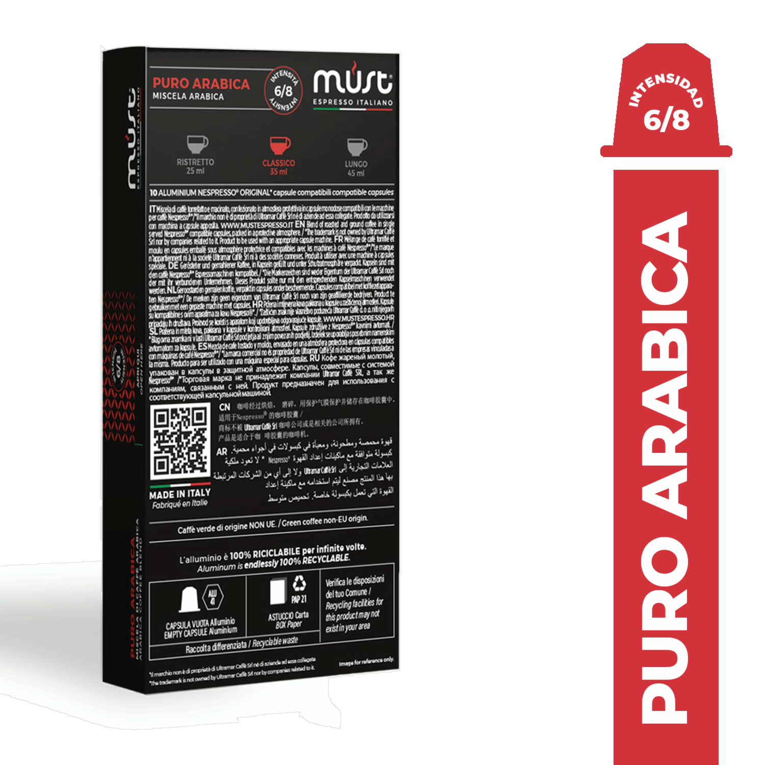 Café En Cápsulas Espress Puro Arábica MUST 50 G