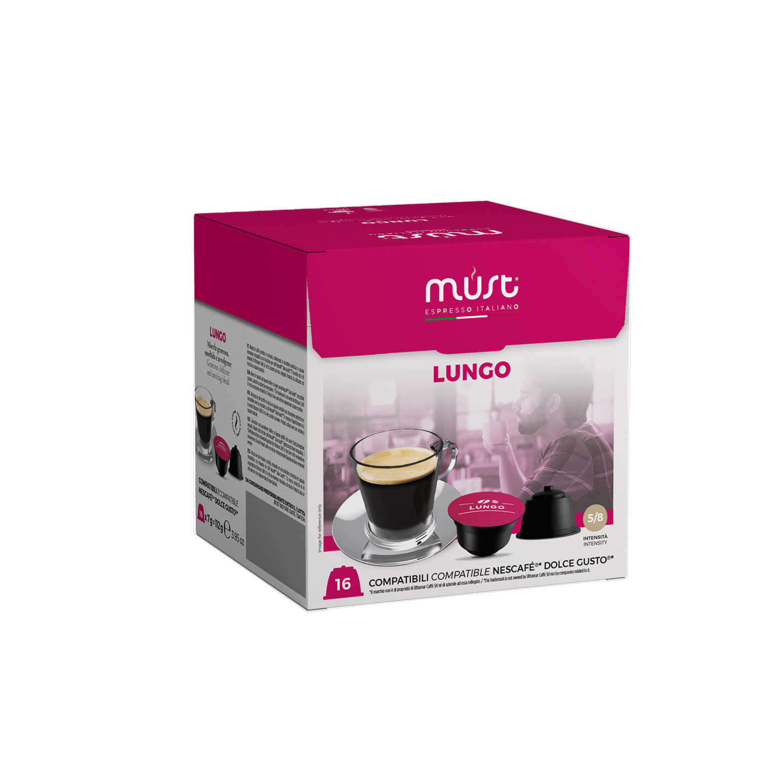 Café En Cápsulas Espresso Lungo MUST 112 G