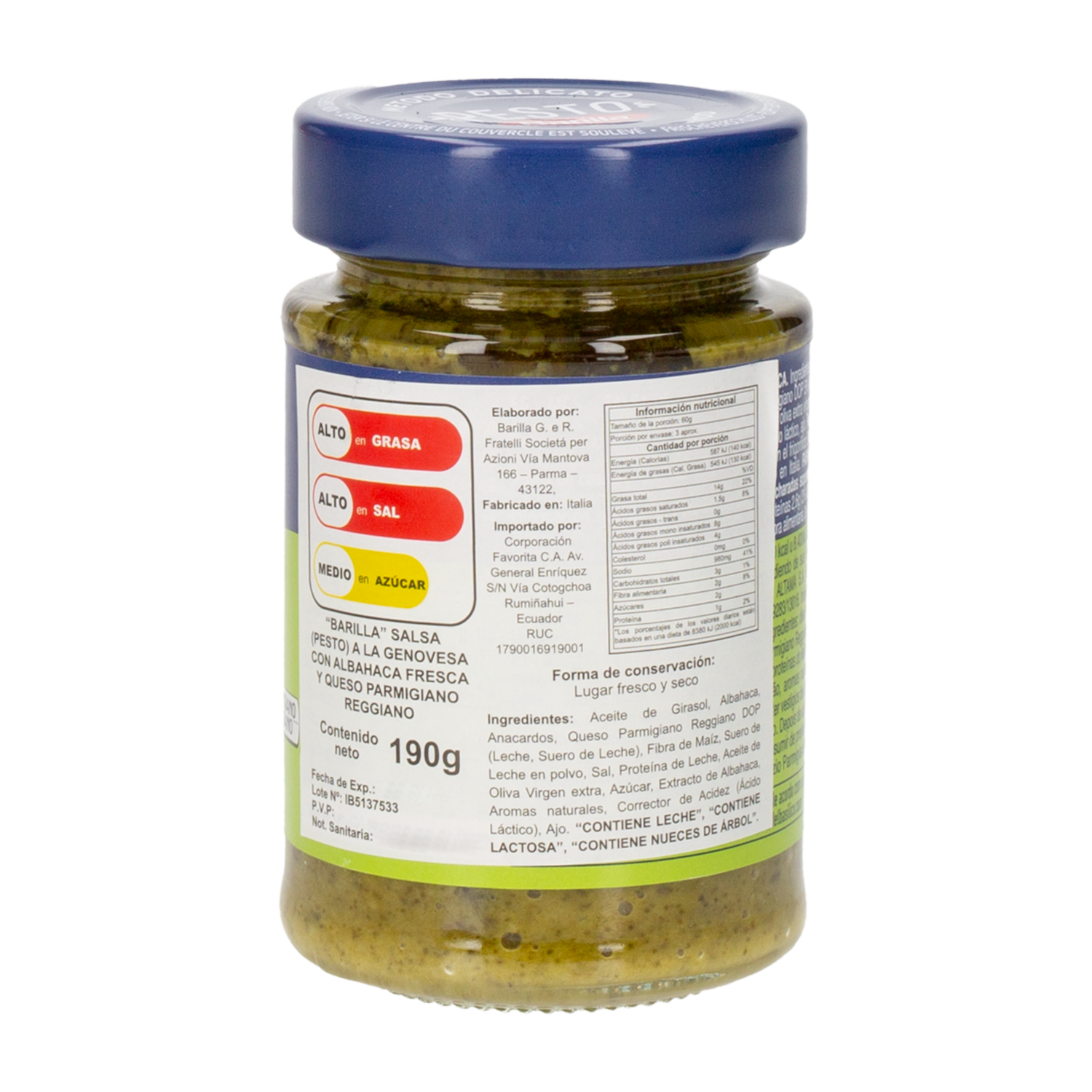 Salsa Pesto Alla Genovese BARILLA Frasco