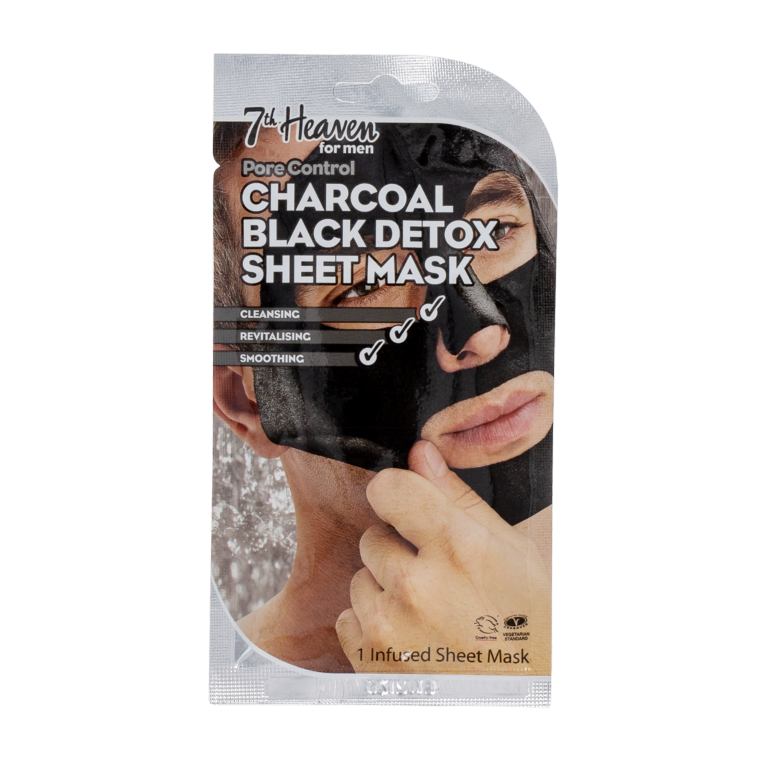 Mascarilla Facial De Carbón Activo Para Hombre 7TH HEAVEN 10 Ml