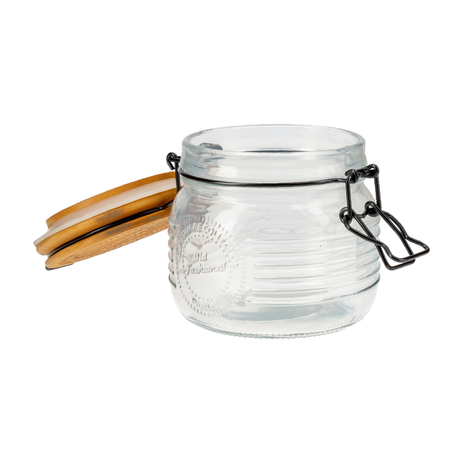 Frasco Con Tapa Madera OLD FASHIONED 500 Ml