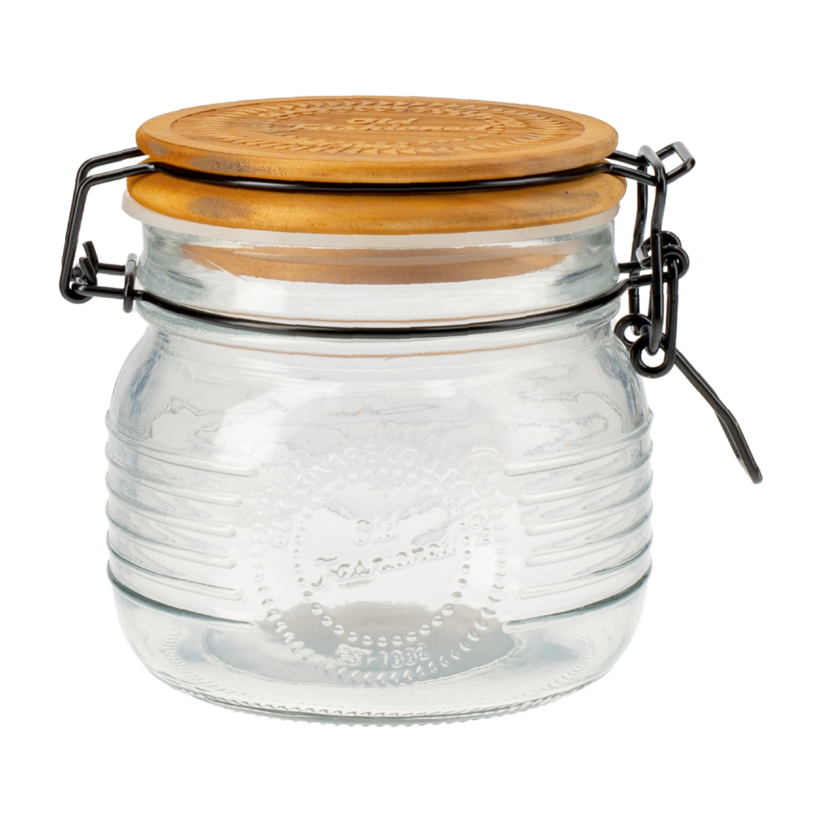 Frasco Con Tapa Madera OLD FASHIONED 500 Ml