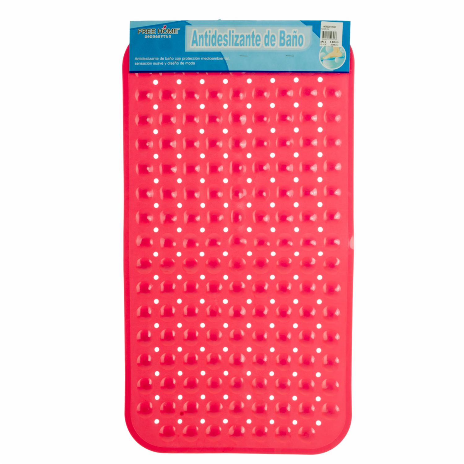 Antideslizante De Baño Rosado FREE HOME 70 X 38 Cm