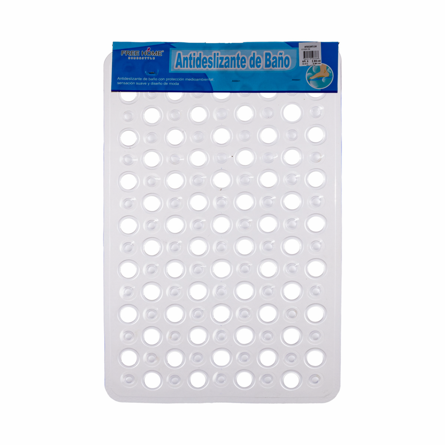 Antideslizante De Baño Clear FREE HOME 61 X 38 Cm