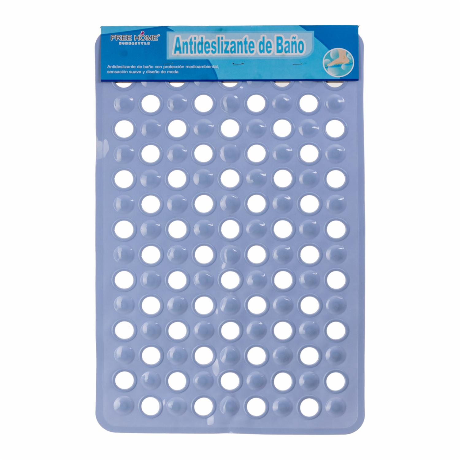 Antideslizante De Baño Azul FREE HOME 61 X 38 Cm
