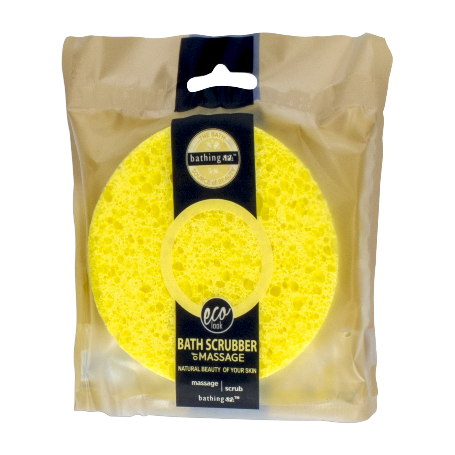 Esponja De Baño Redonda Color Amarillo BATHING SPA Unidad
