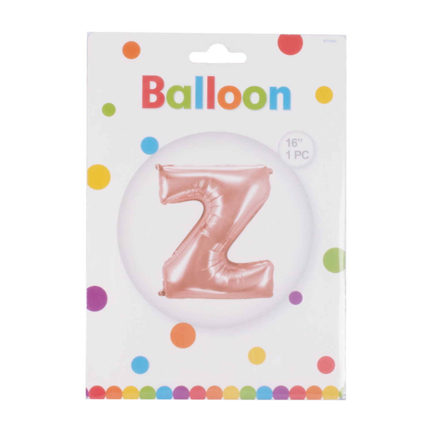Globo Metálico Dorado Rosa BALLOON Letra Z