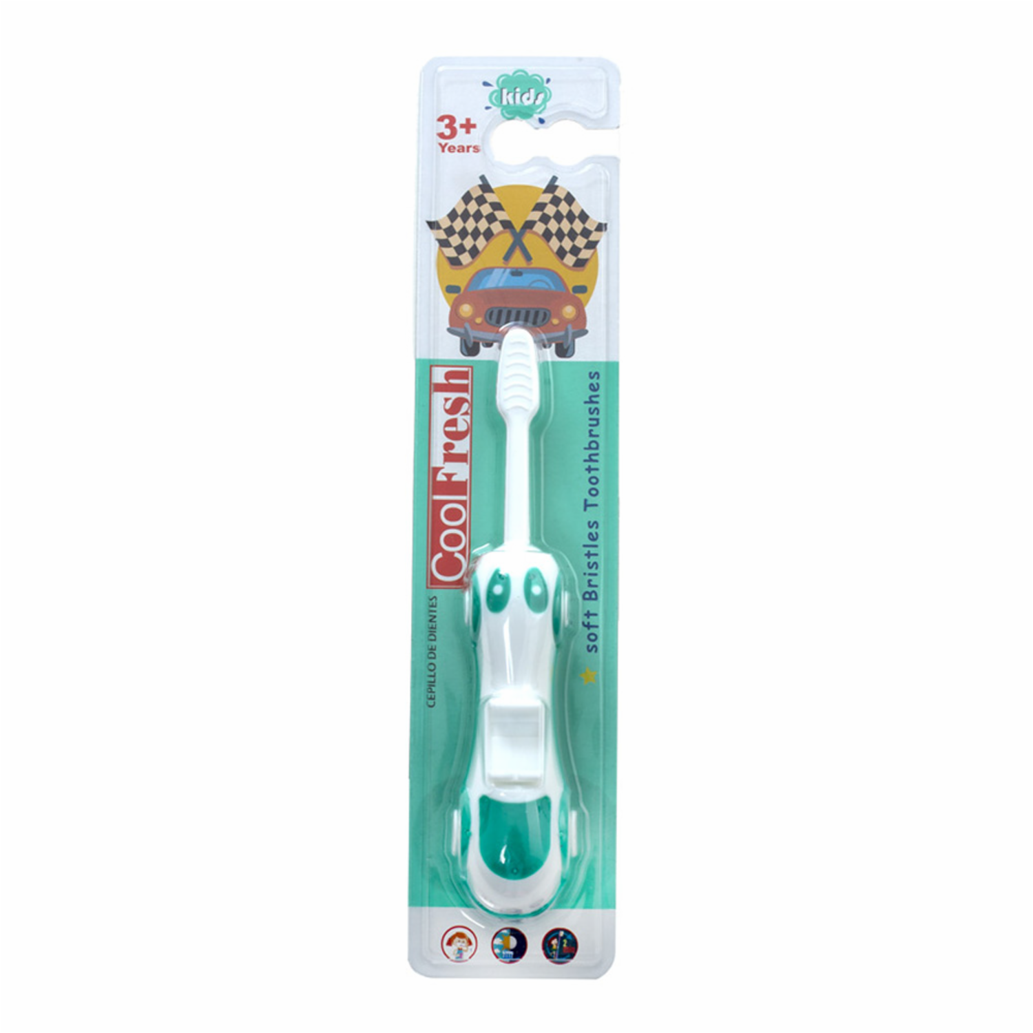 Cepillo Dental Infantil Diseño De Carro Cerdas Suaves COOLFRESH 1 U