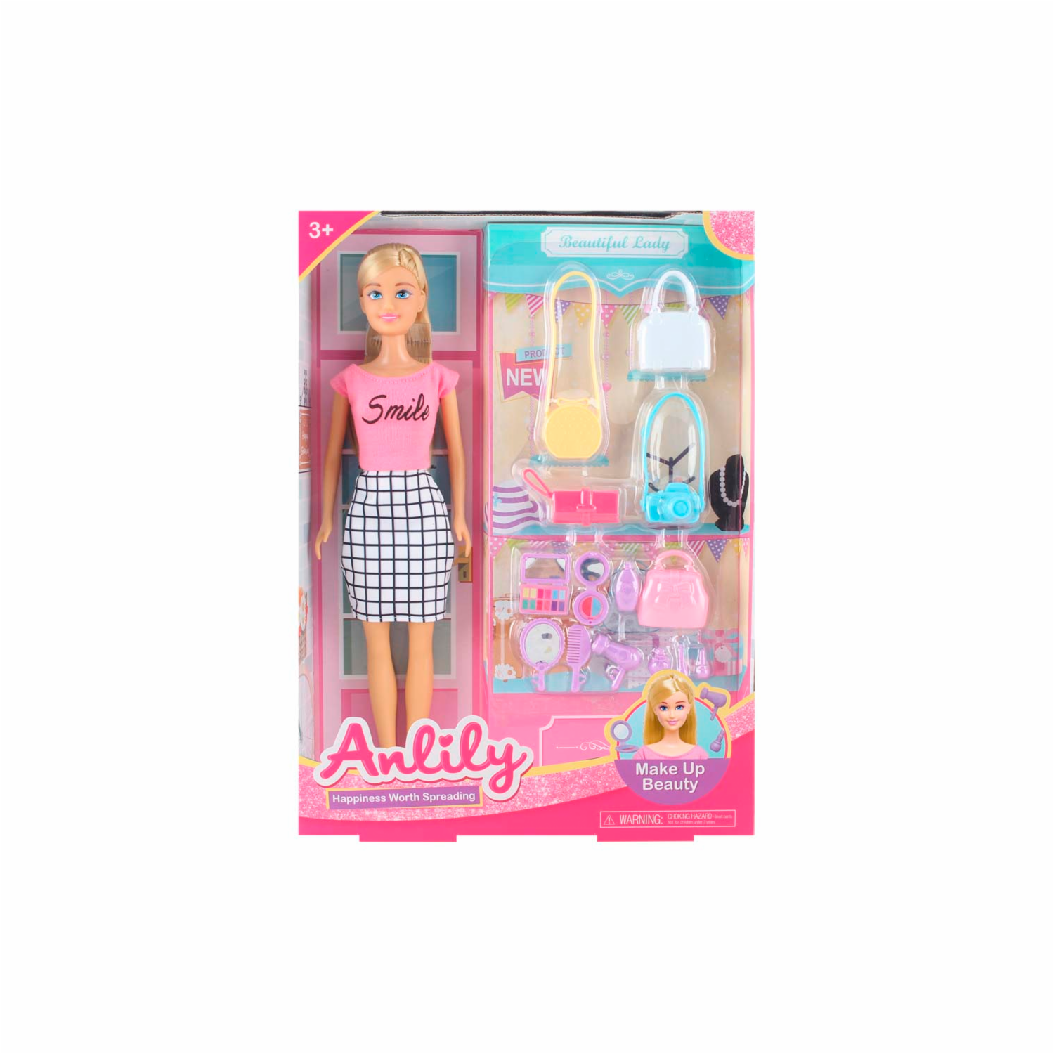 Set De Juego Muñeca Tipo Barbie ANLILY Incluye Accesorios