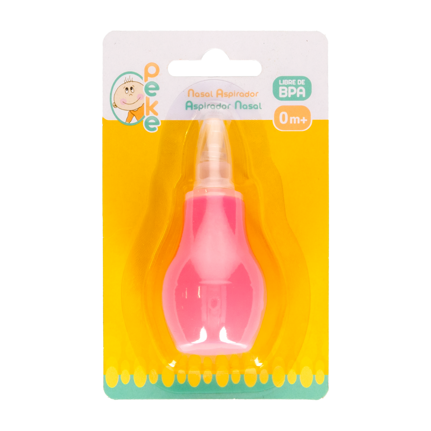 Aspiradora Nasal Para Bebés Color Rosado PEKE 0M +