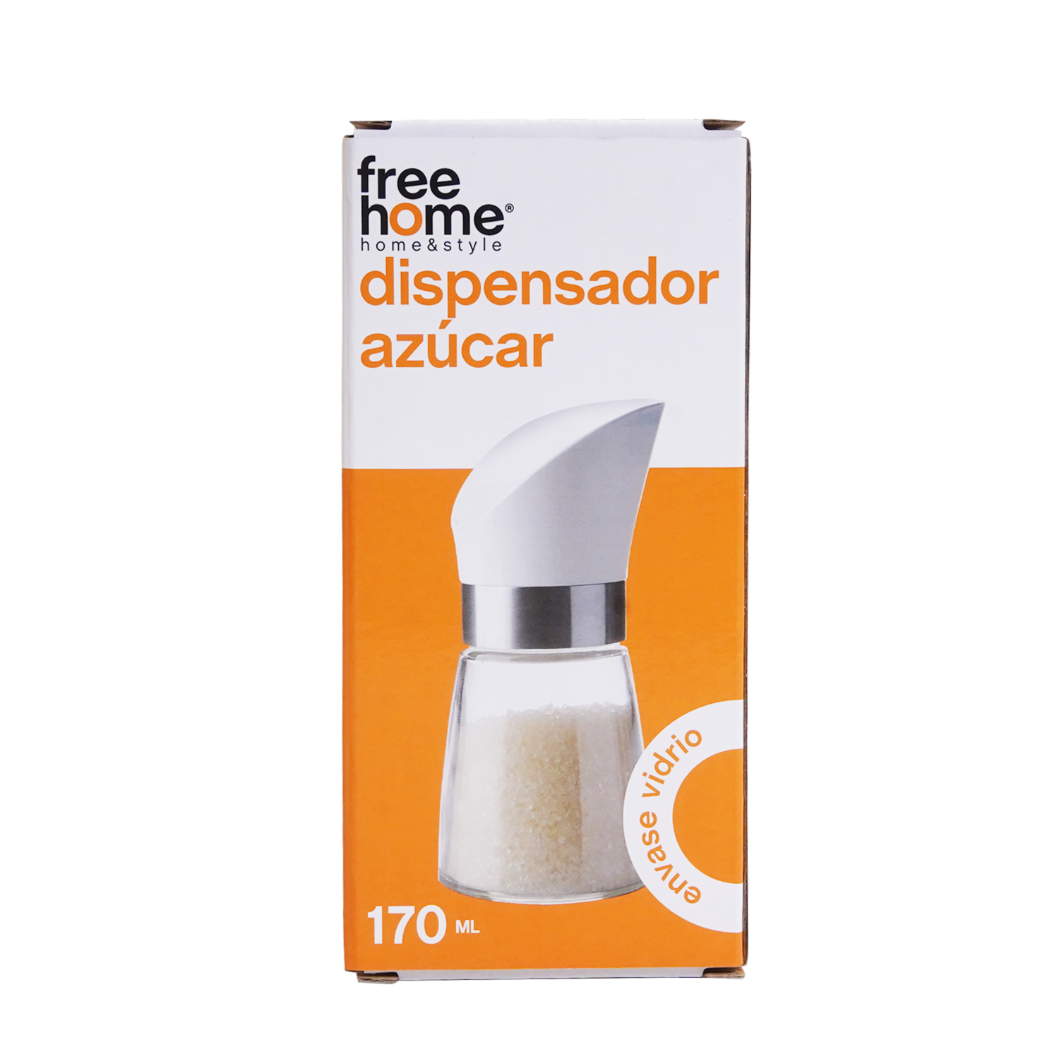 Dispensador De Azúcar Tapa Blanca FREE HOME 170 Ml