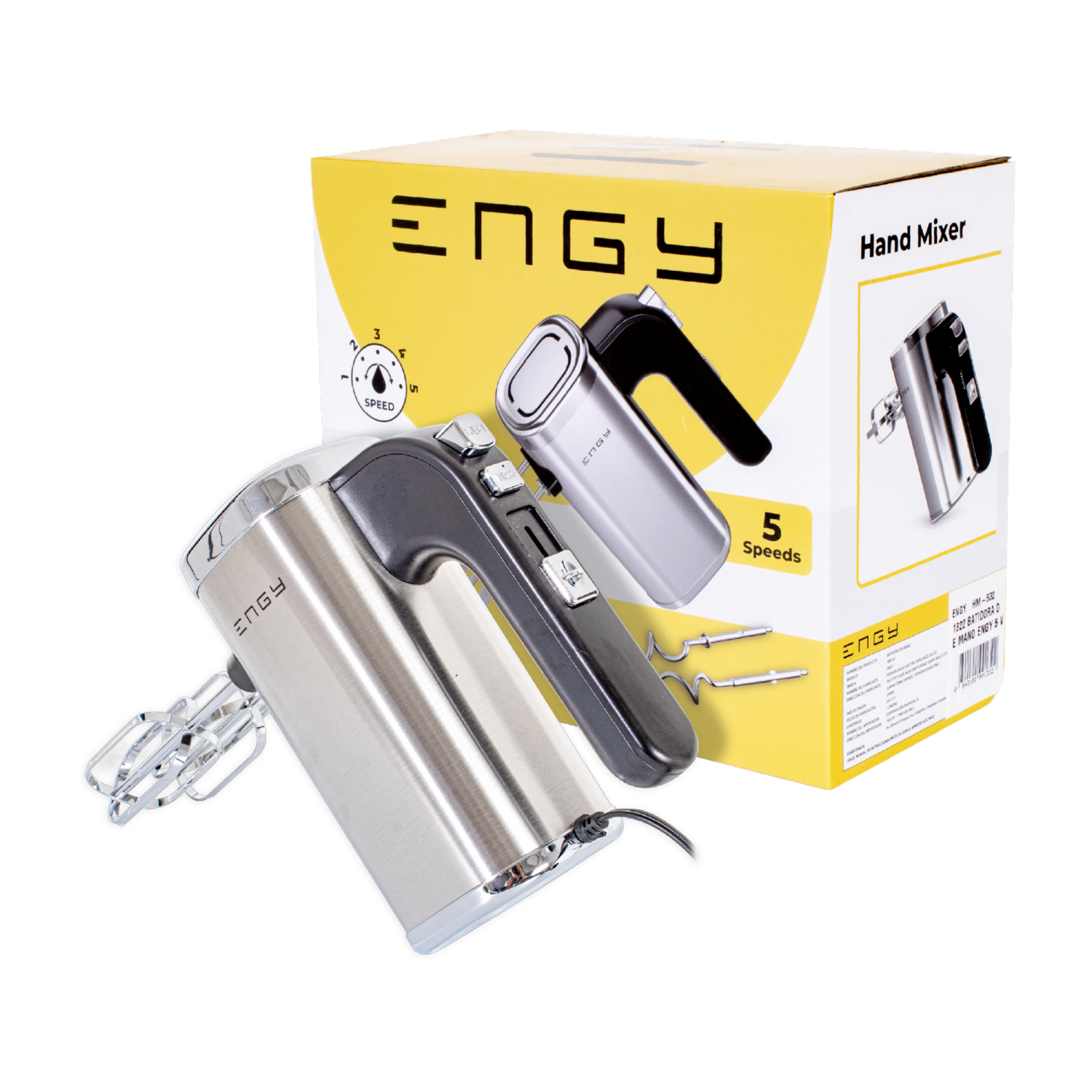 Batidora Manual 250 W Modelo  HM-532 ENGY 5 Velocidades