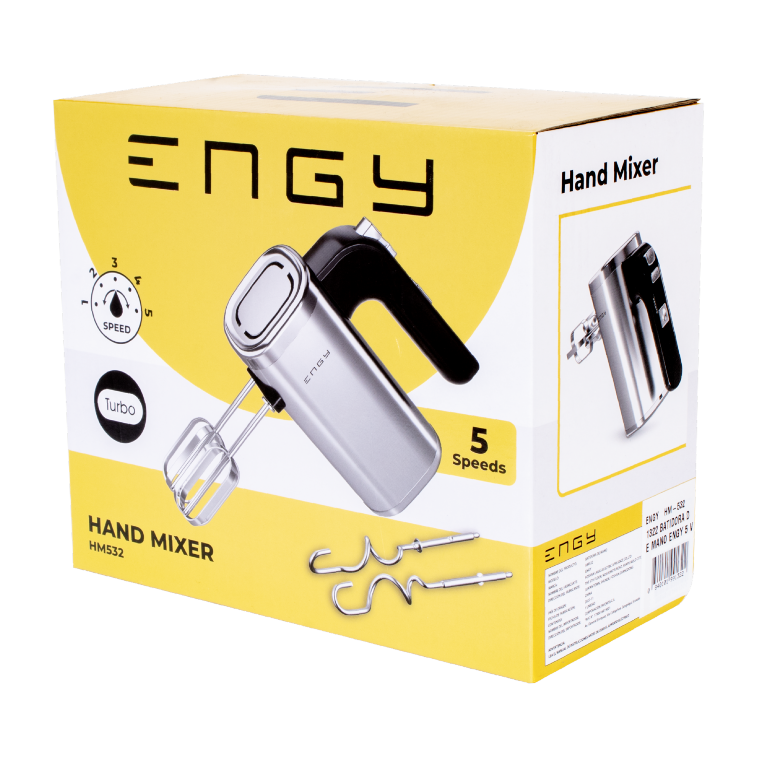 Batidora Manual 250 W Modelo  HM-532 ENGY 5 Velocidades