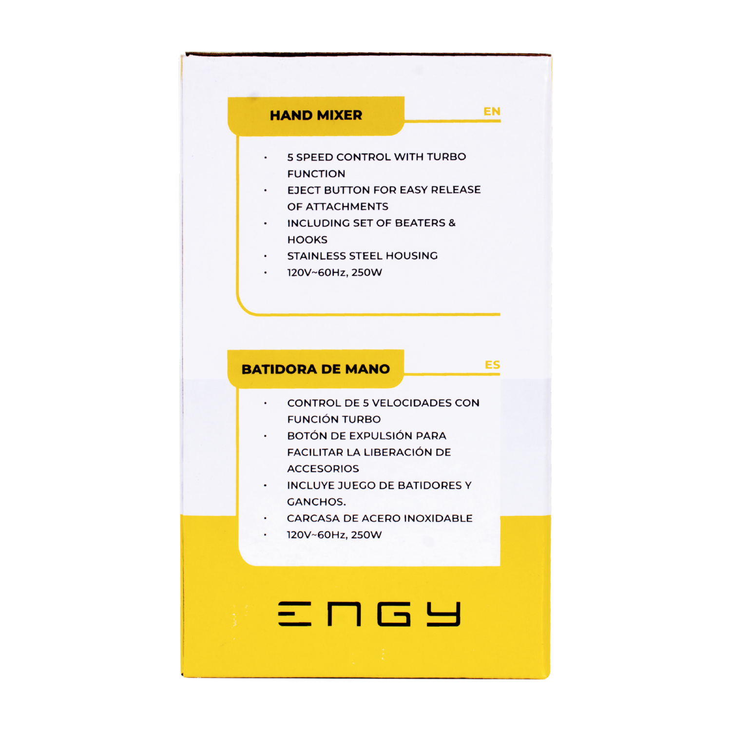 Batidora Manual 250 W Modelo  HM-532 ENGY 5 Velocidades