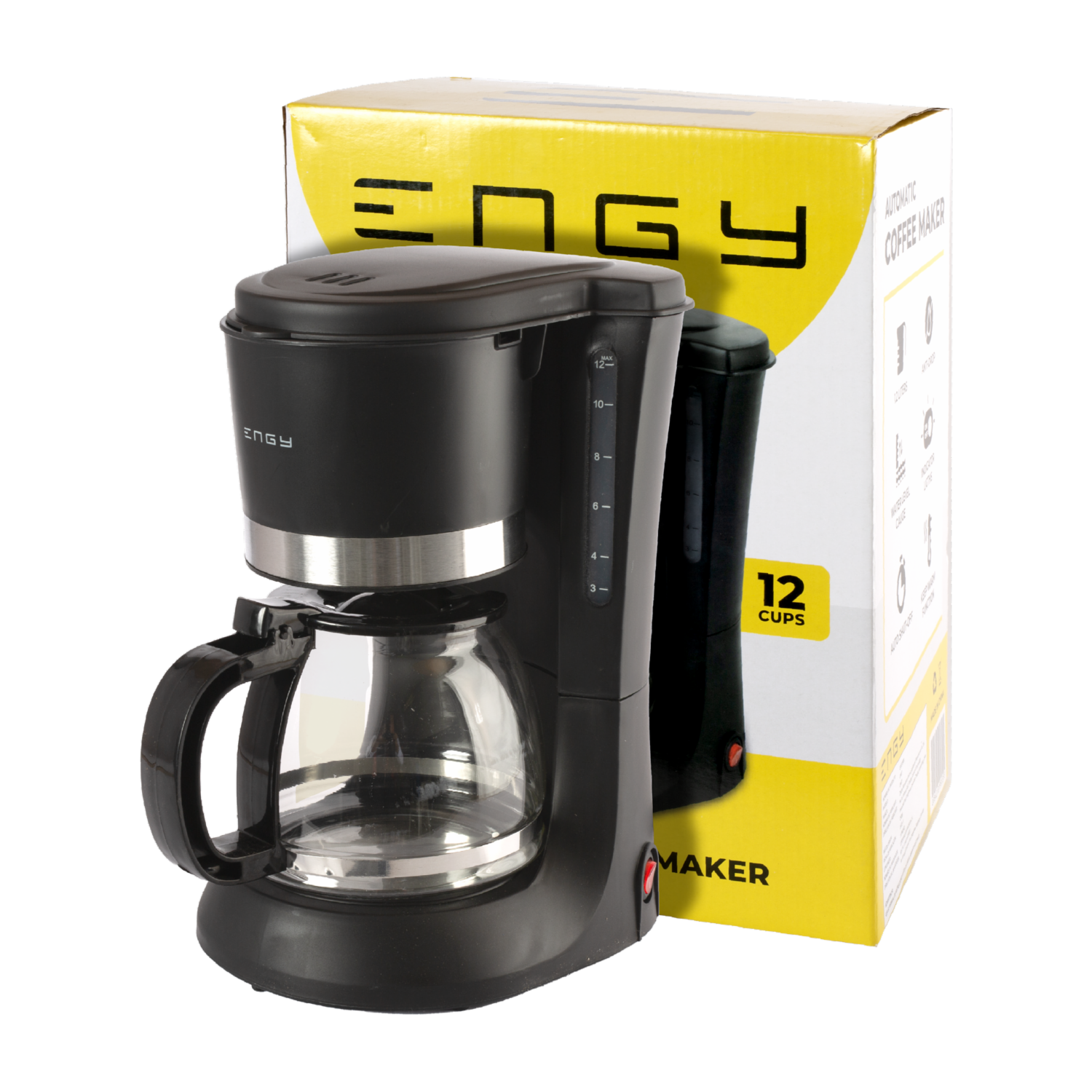 Cafetera Eléctrica Con Antigoteo CM-07 ENGY 12 Tazas