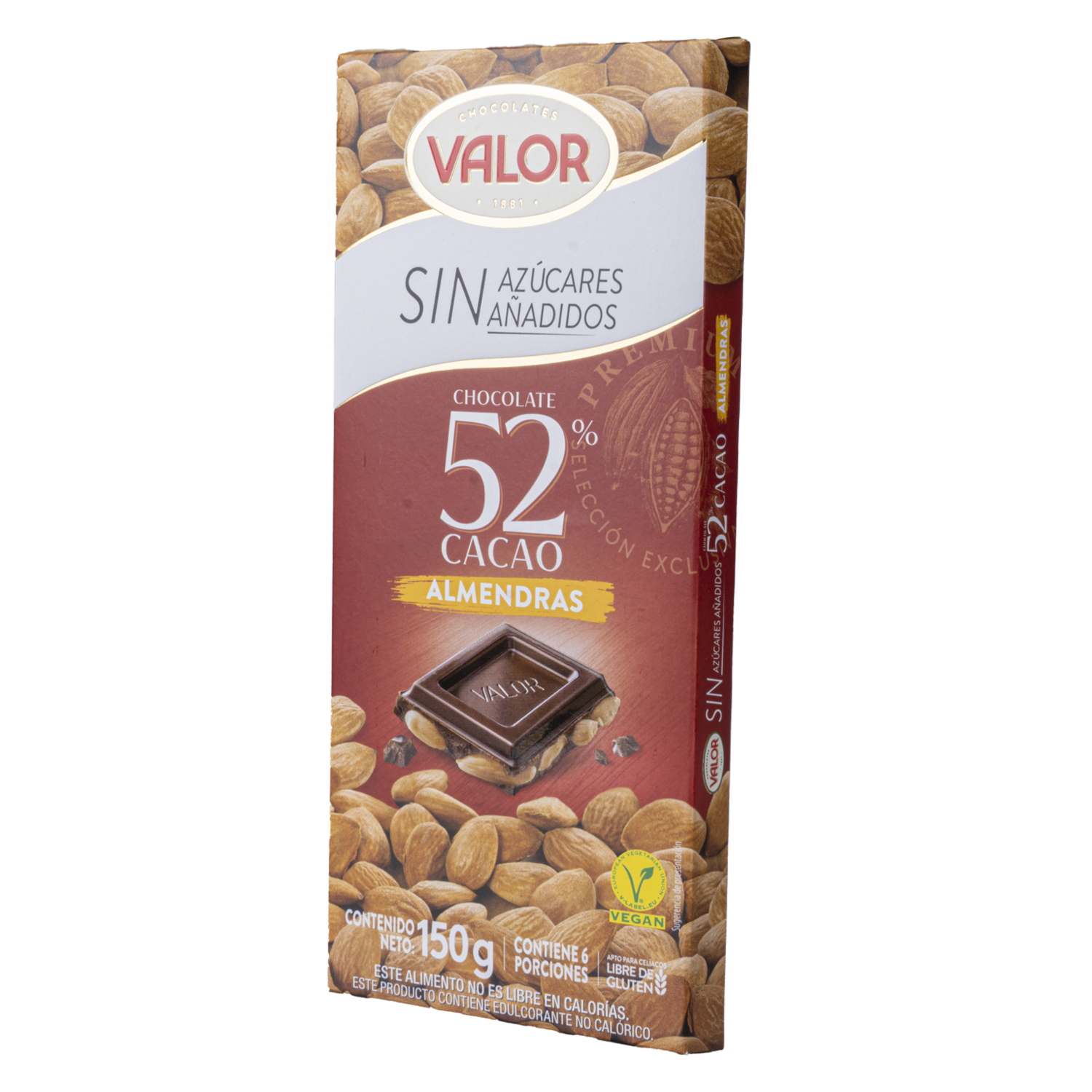 Chocolate Puro Con Almendra Sin Azúcar VALOR 150 G