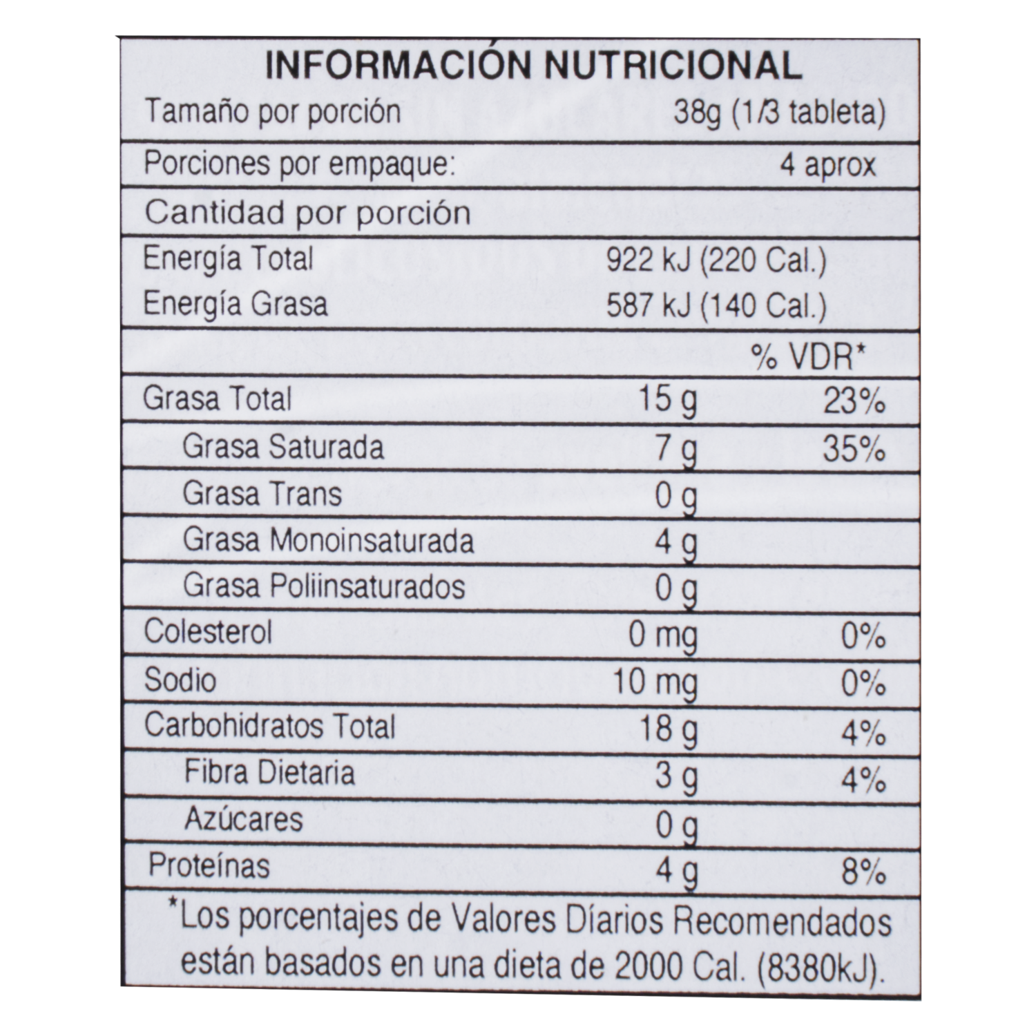 Chocolate Puro Con Almendra Sin Azúcar VALOR 150 G