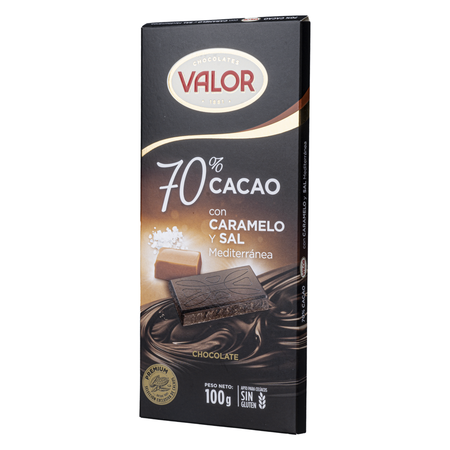 Chocolate Con Caramelo Y Sal Mediterránea VALOR 100 G