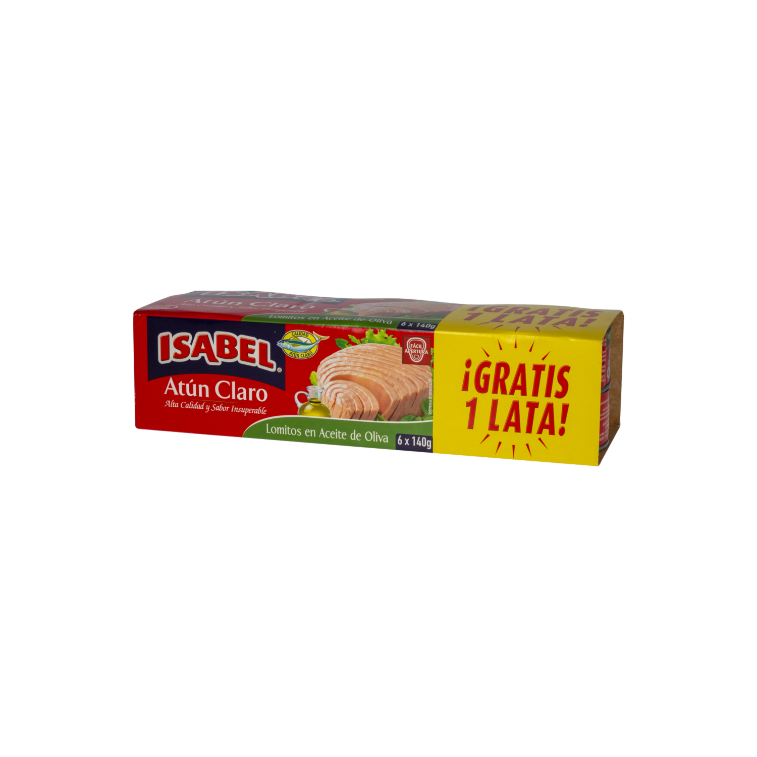 Atún Claro Lomitos En Aceite De Oliva ISABEL 6 X 140 g