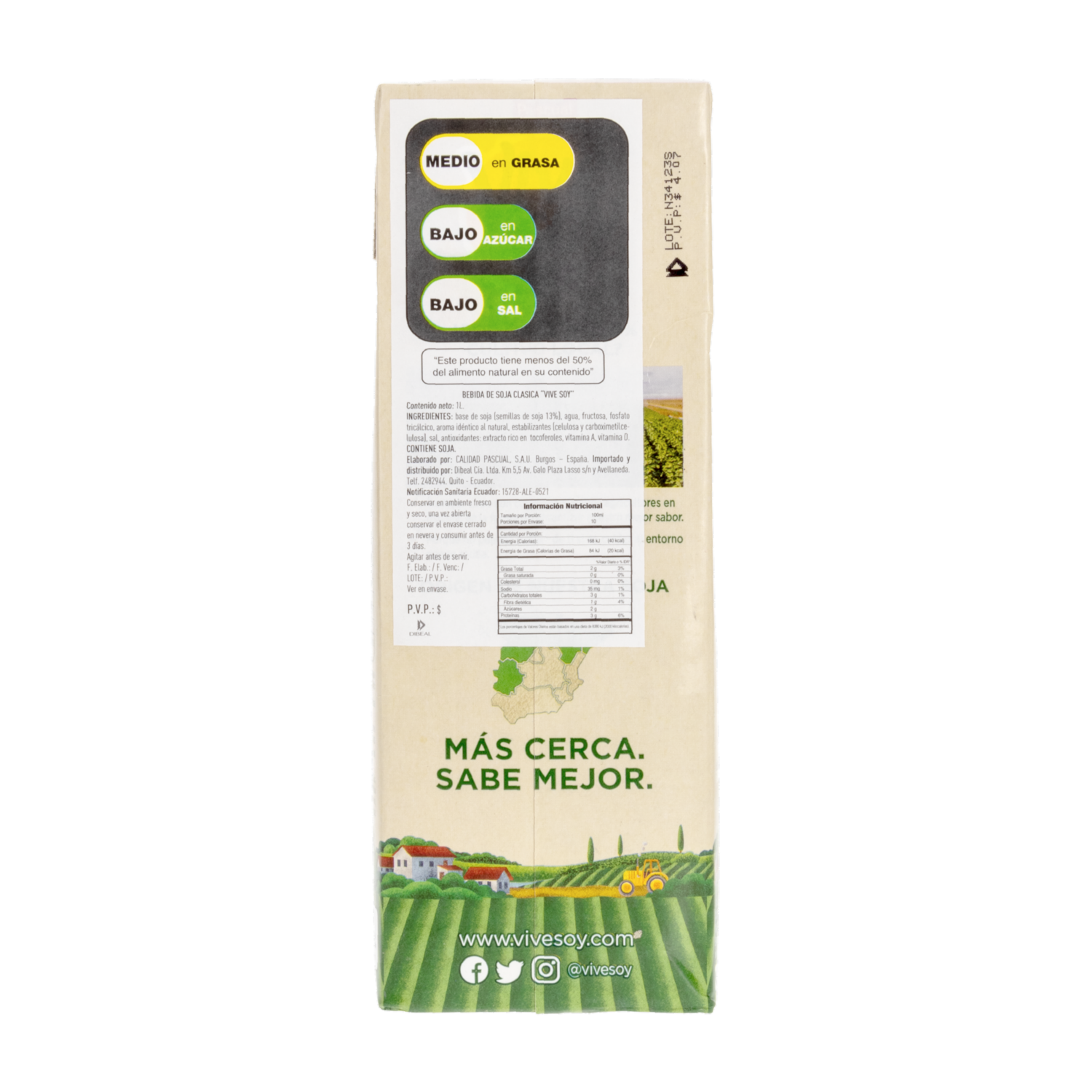 Bebida De Soya Natural VIVE SOY 1000 Ml