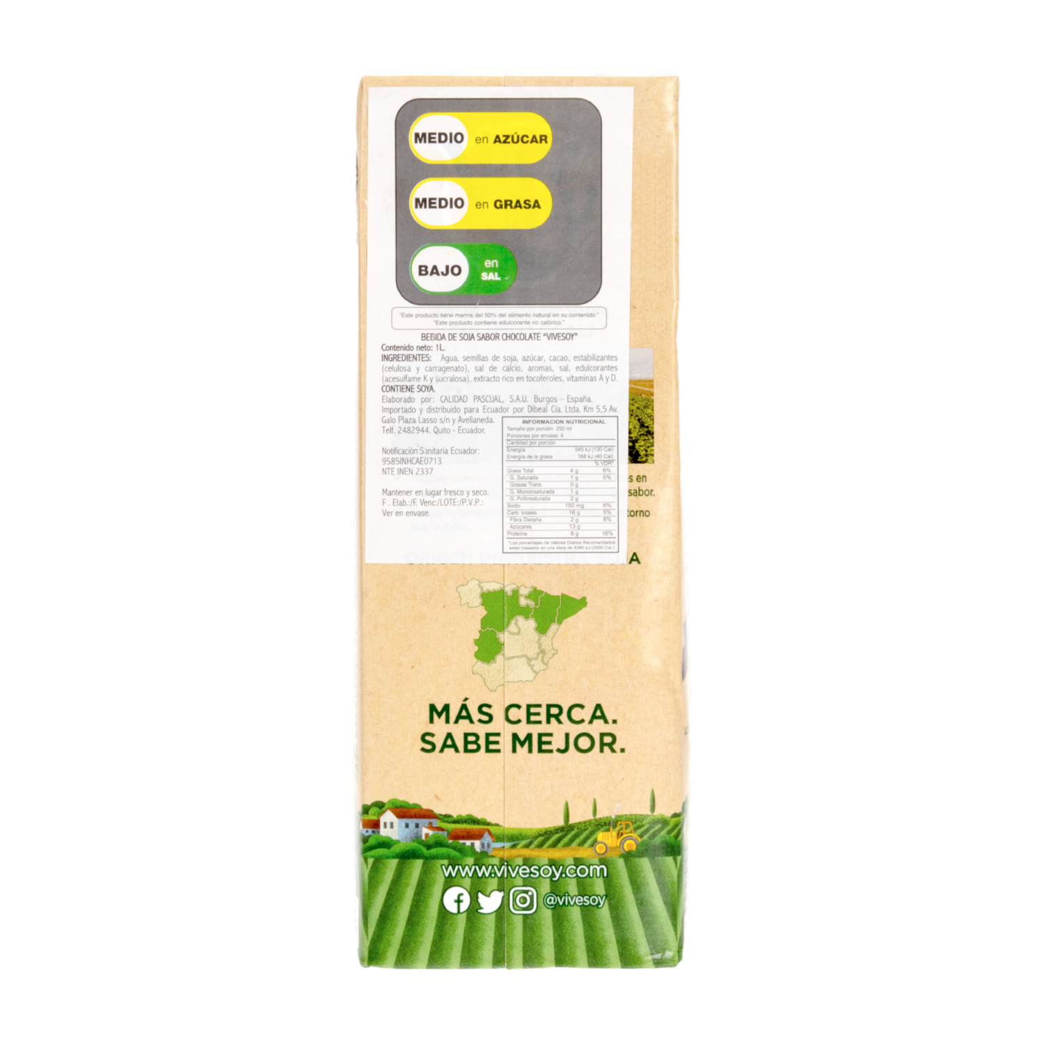 Bebida De Soya Sabor A Chocolate VIVE SOY 1000 Ml