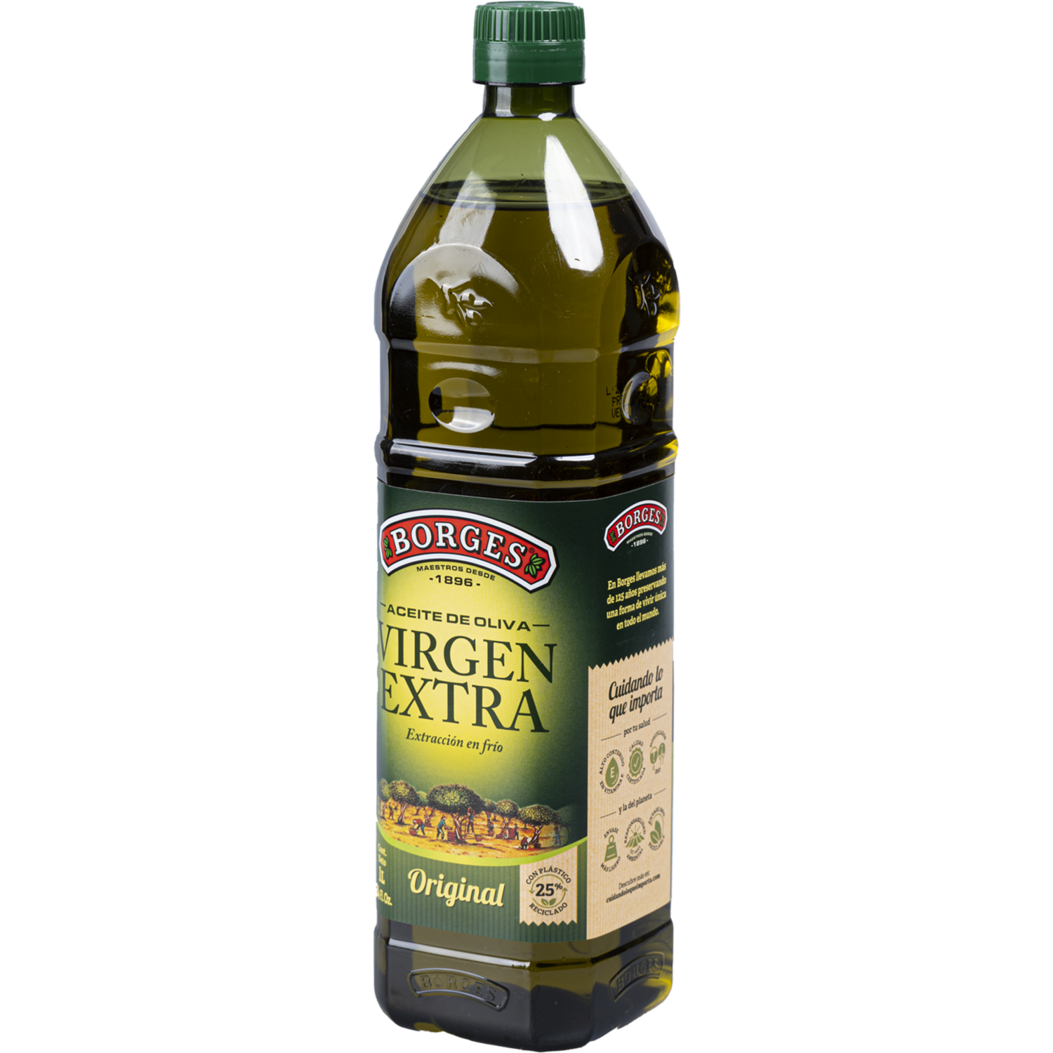 Aceite De Oliva Extra Virgen Original Pet BORGES 1000 Ml