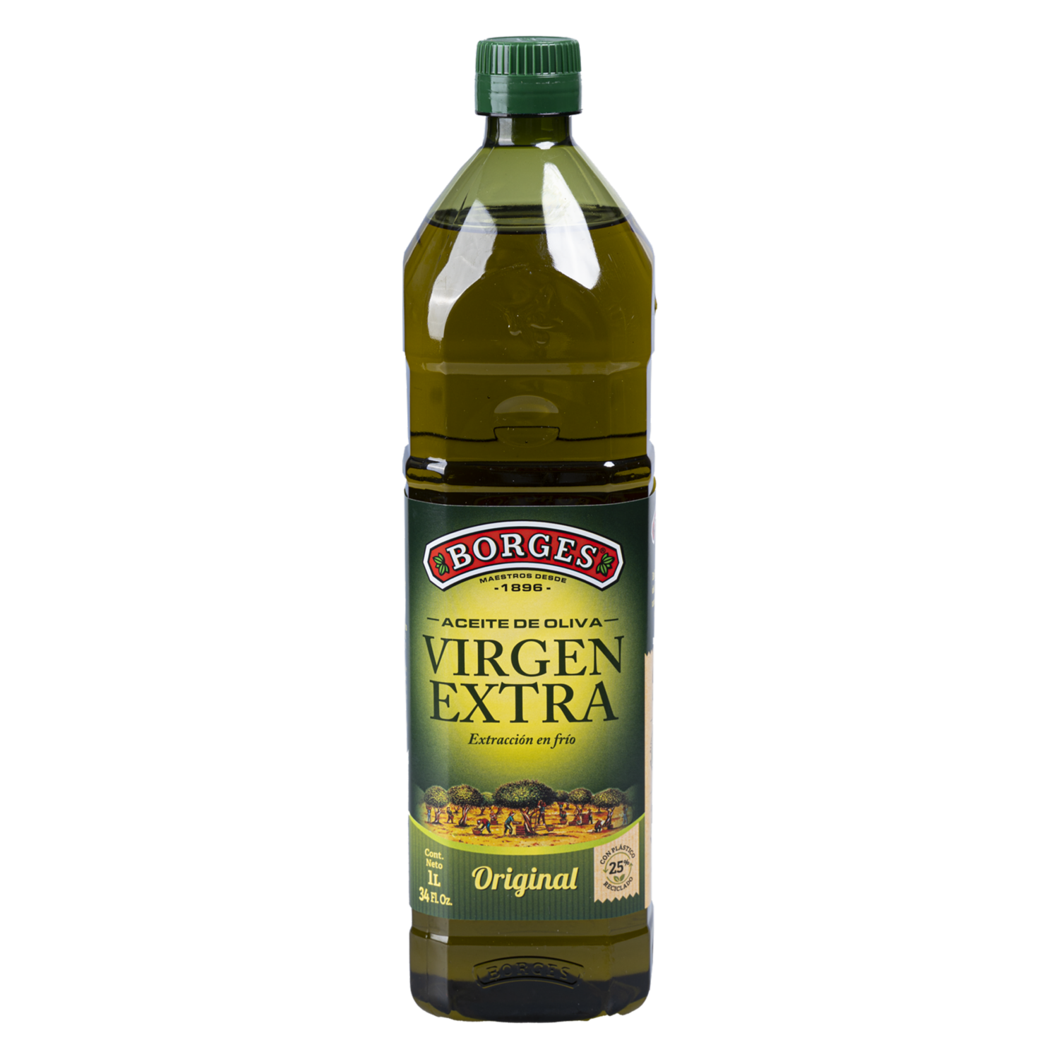 Aceite De Oliva Extra Virgen Original Pet BORGES 1000 Ml