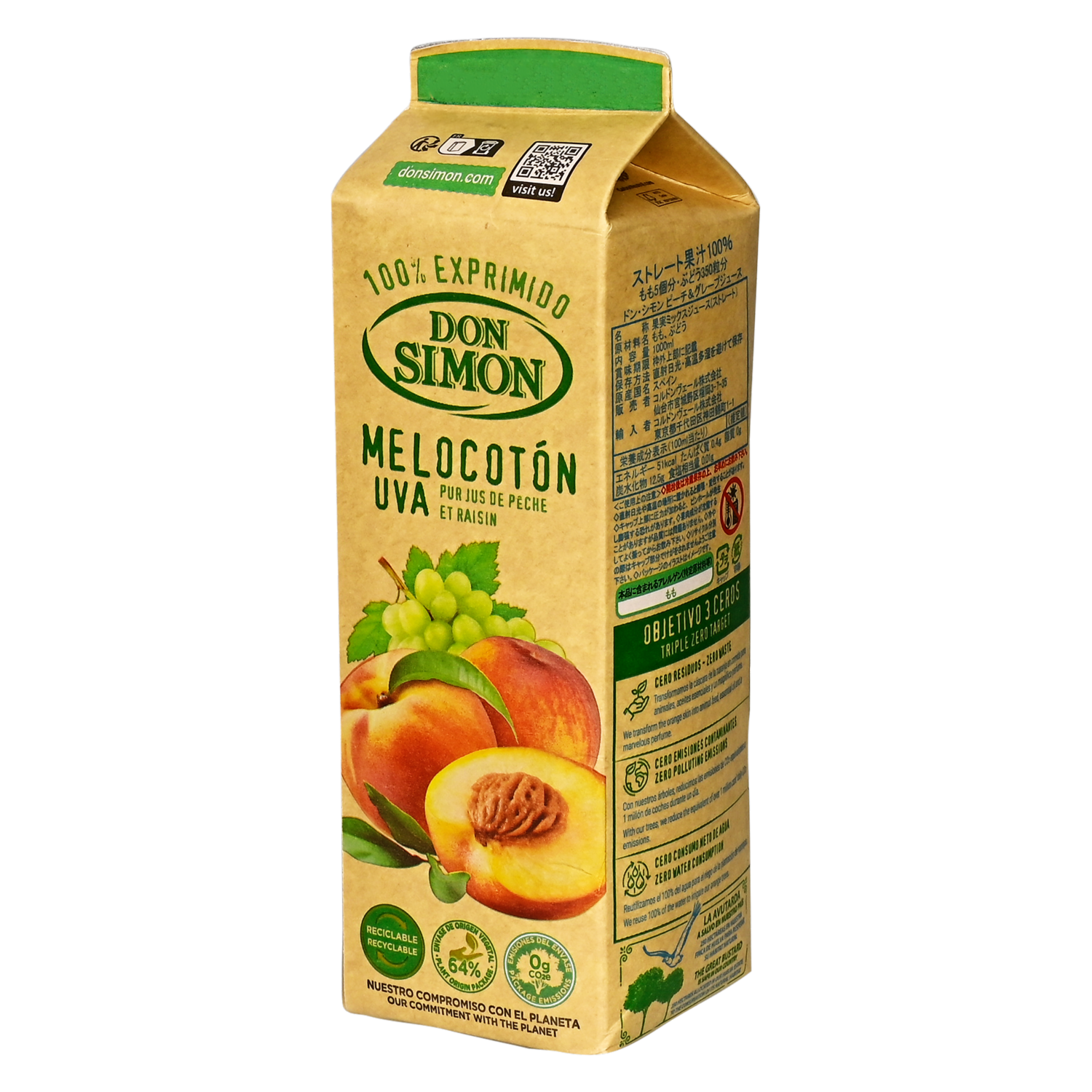 Zumo De Melocotón-Uva DON SIMON 1000 Ml