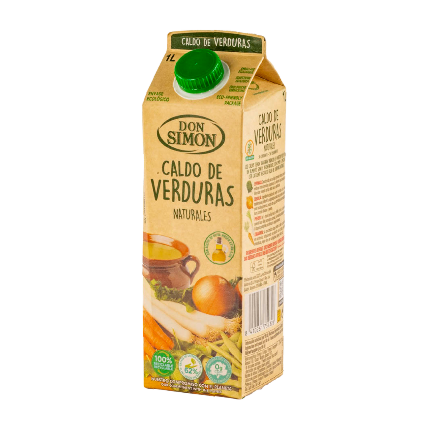 Caldo De Verduras Naturales Líquido DON SIMON 1 000 Ml