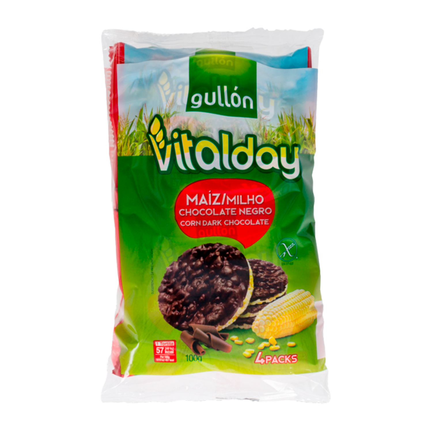 Tortas De Maiz Vitalday Con Chocolate GULLÓN 100 g