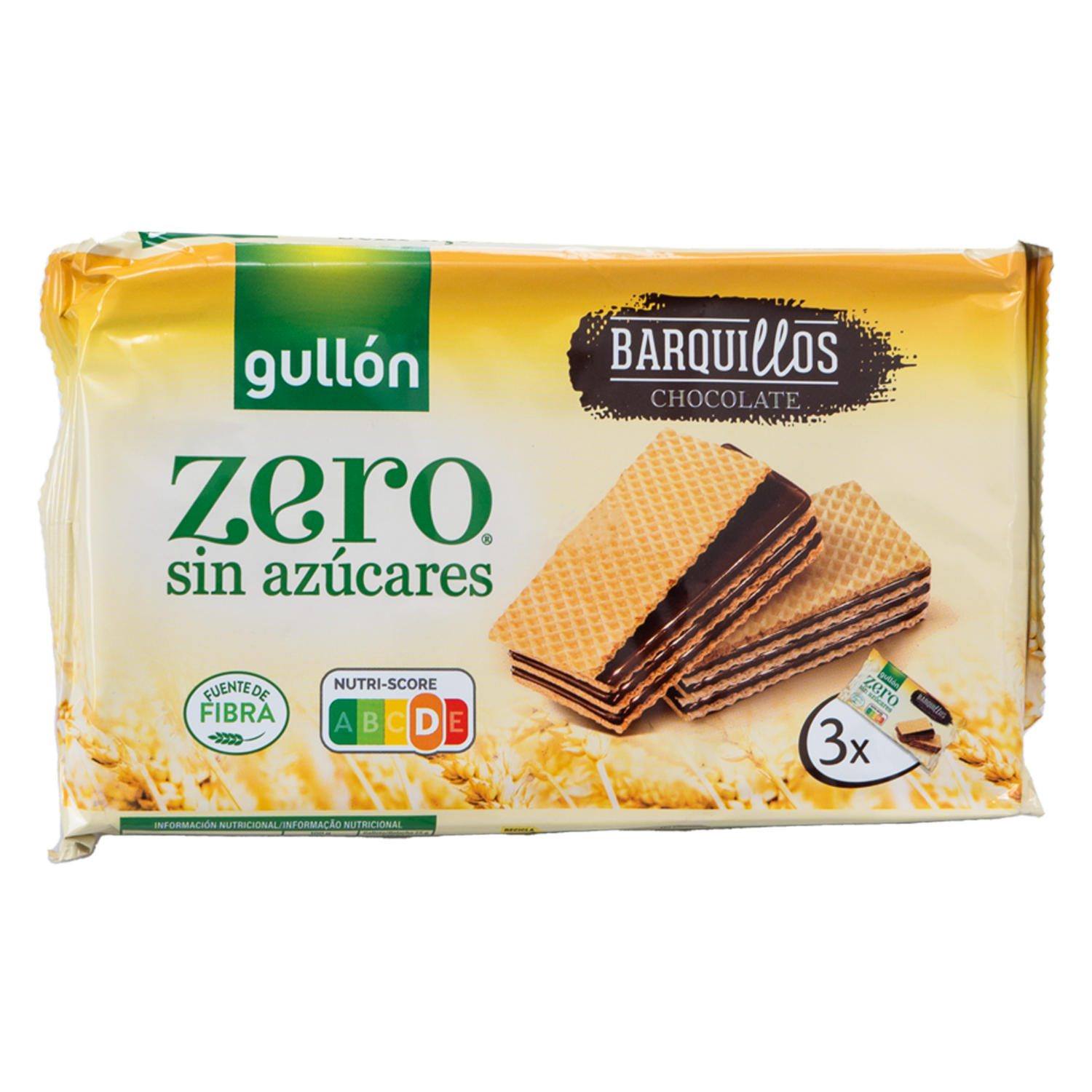 Barquillos Gullon Diet Nature Chocolate Sin Azúcar GULLÓN 3 X 60 g
