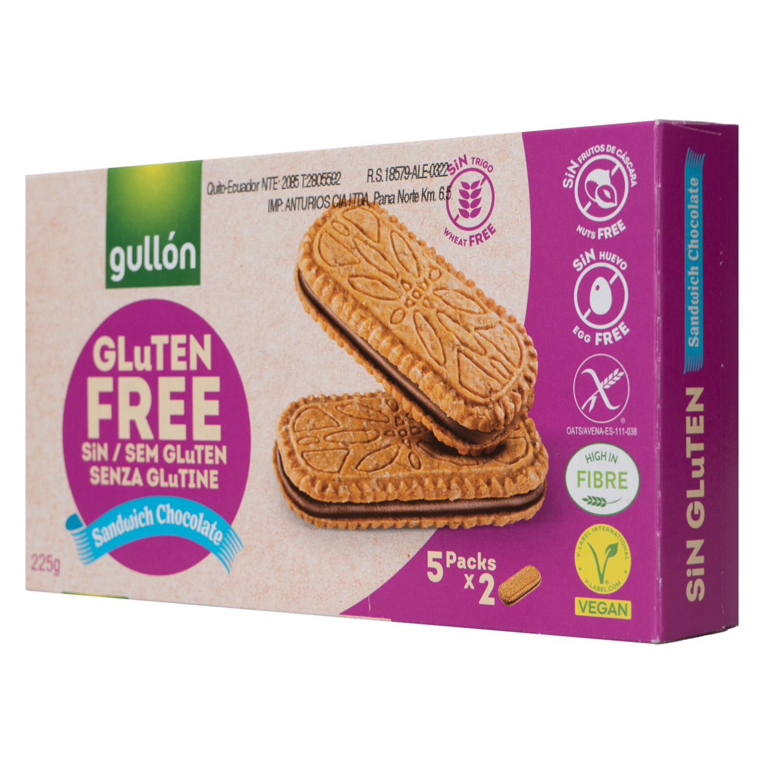 Galleta Sándwich De Chocolate GULLÓN 225 G