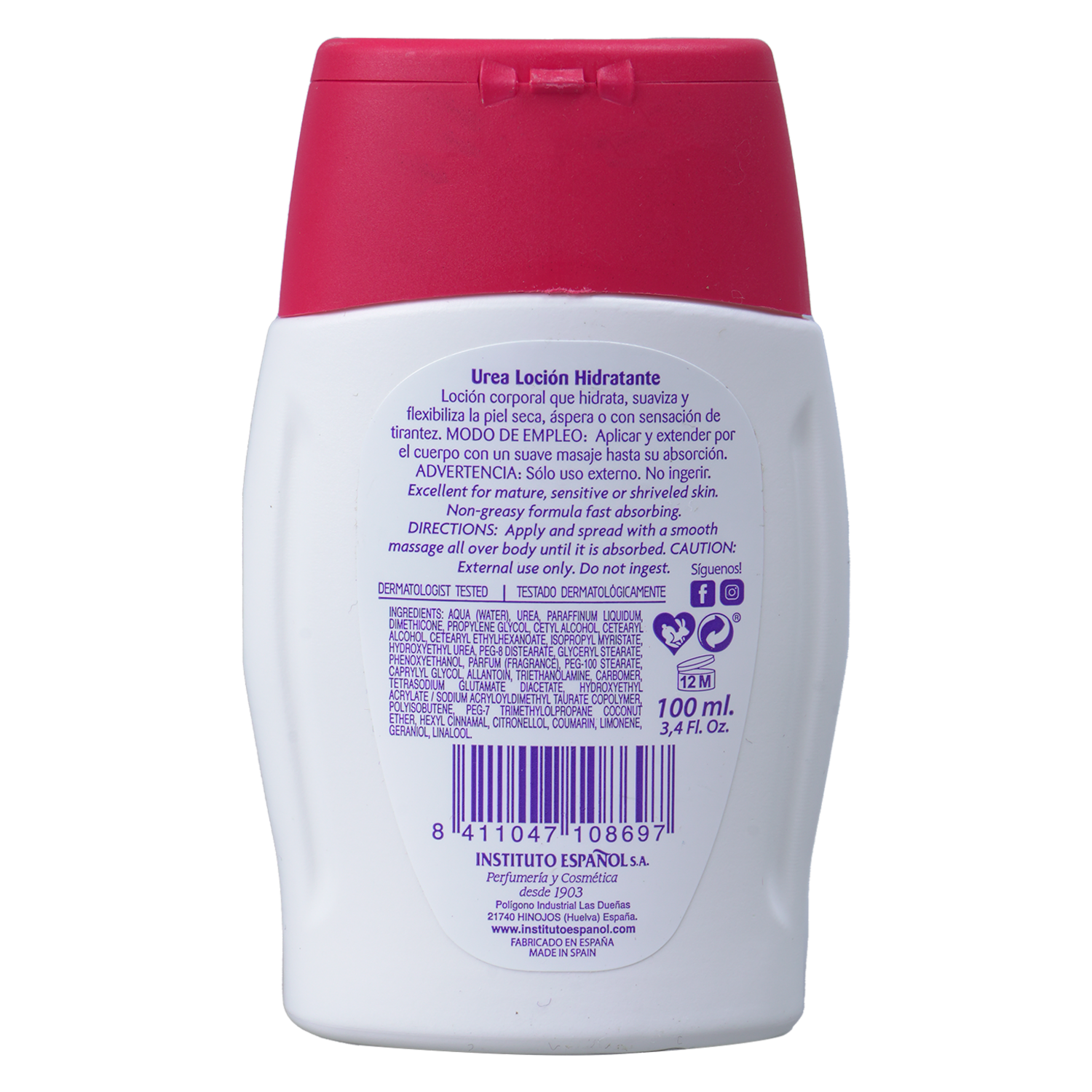 Crema Corporal Hidratante A Base De Úrea INSTITUTO ESPAÑOL Presentación De 100 Ml