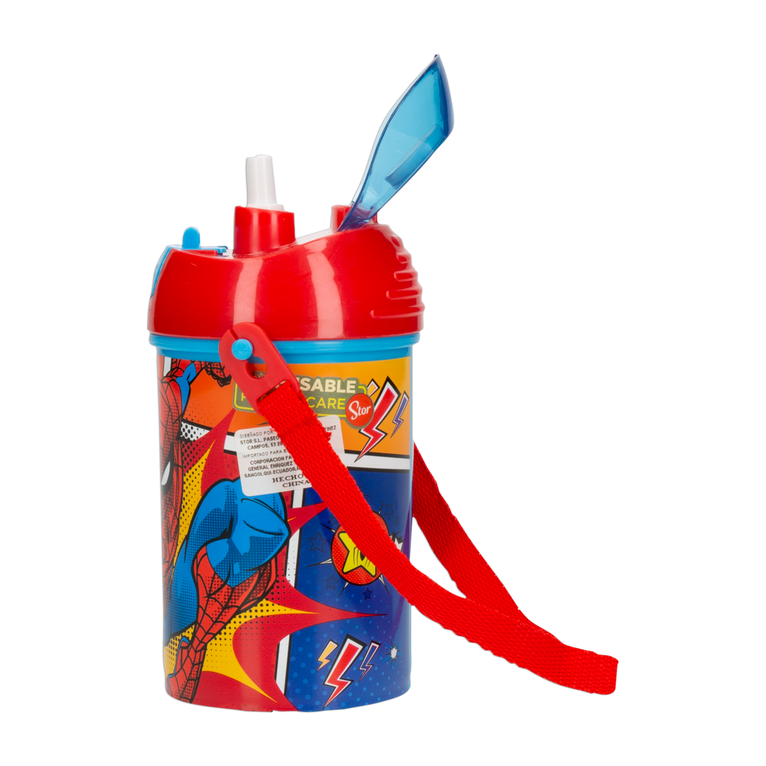Tomatodo Pop Up  Spiderman Con Cordón STOR 450 Ml