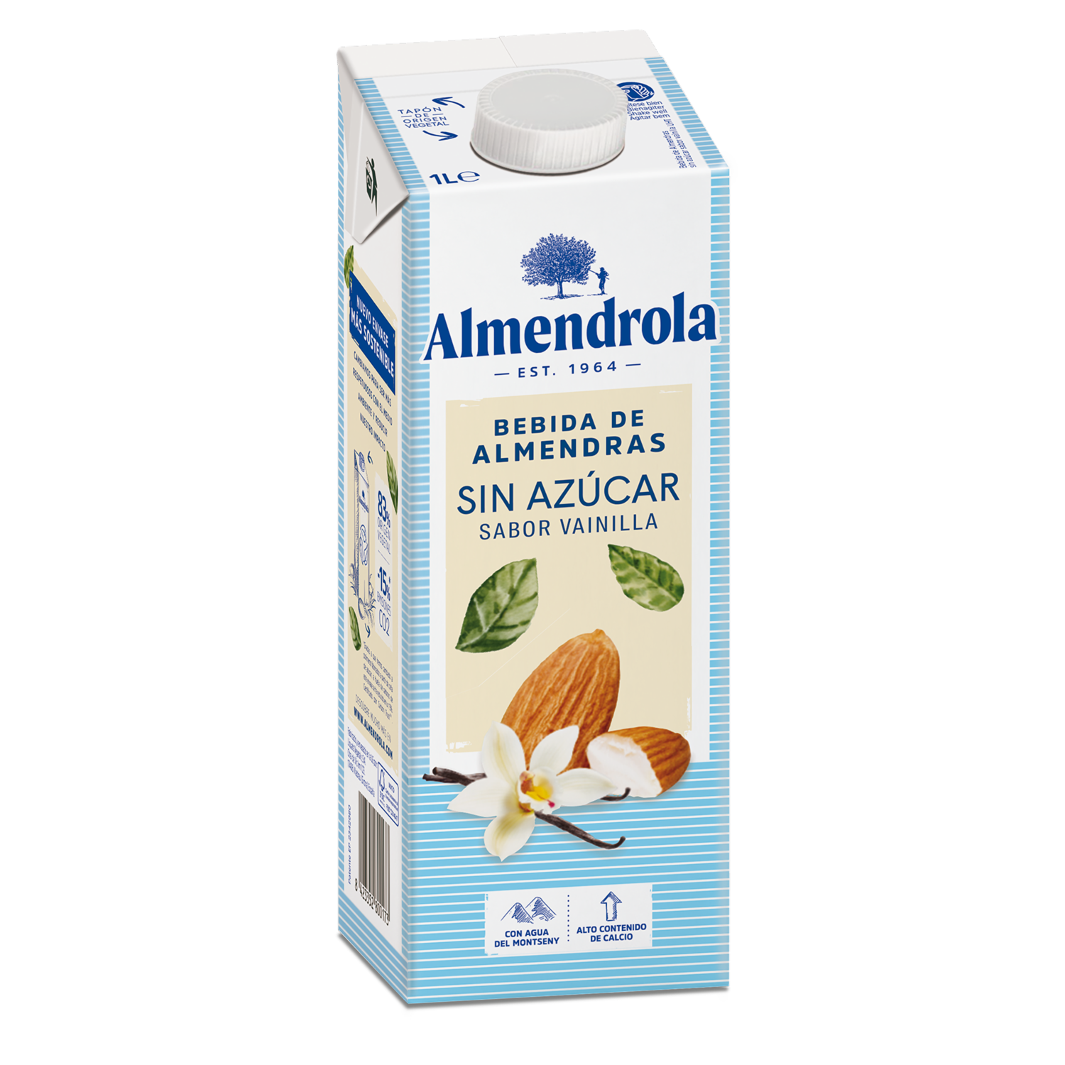 Bebida De Almendras Sabor A Vainilla Sin Azúcar ALMENDROLA 1000 Ml