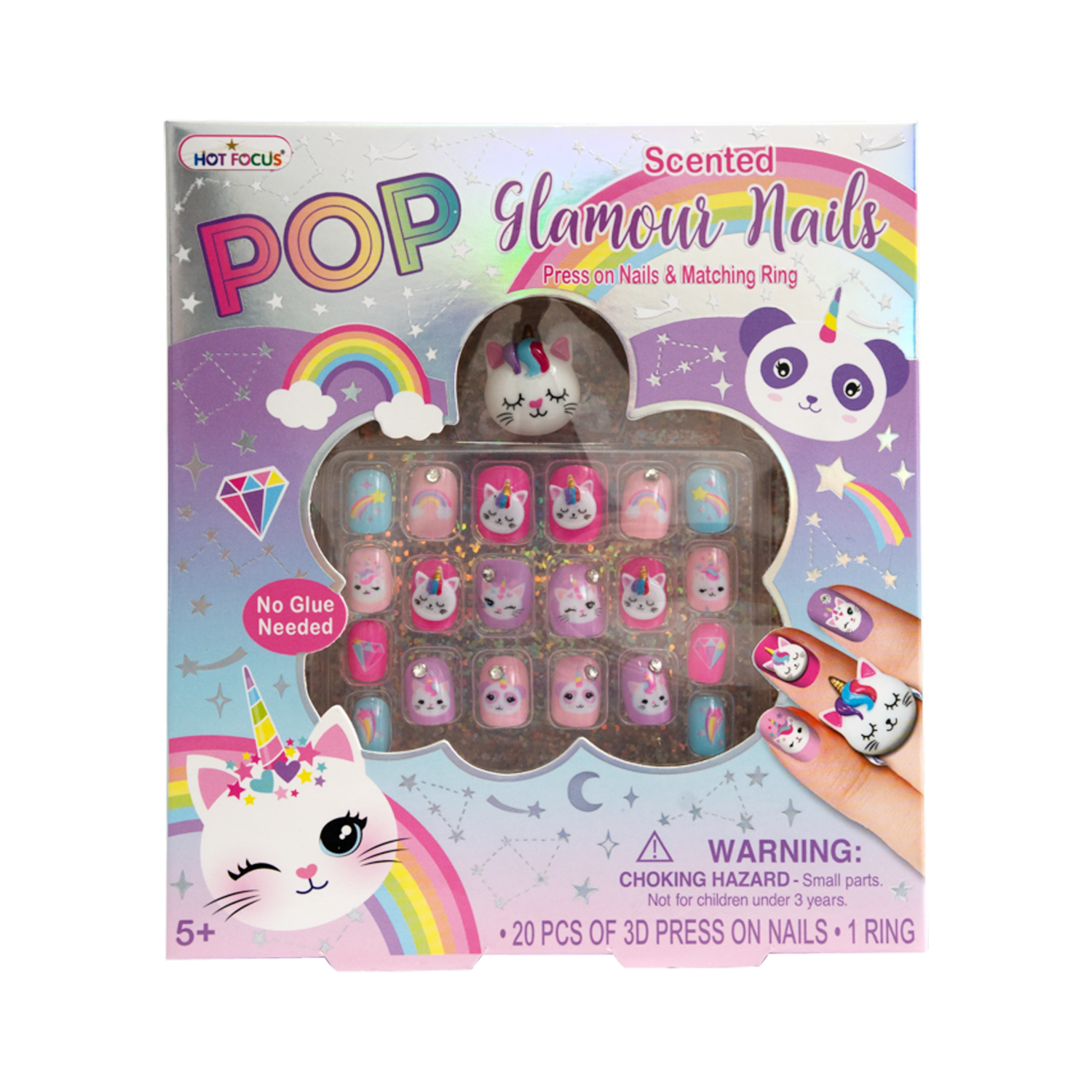 Set Para Niña De Uñas Glamour HOT FOCUS Unidad