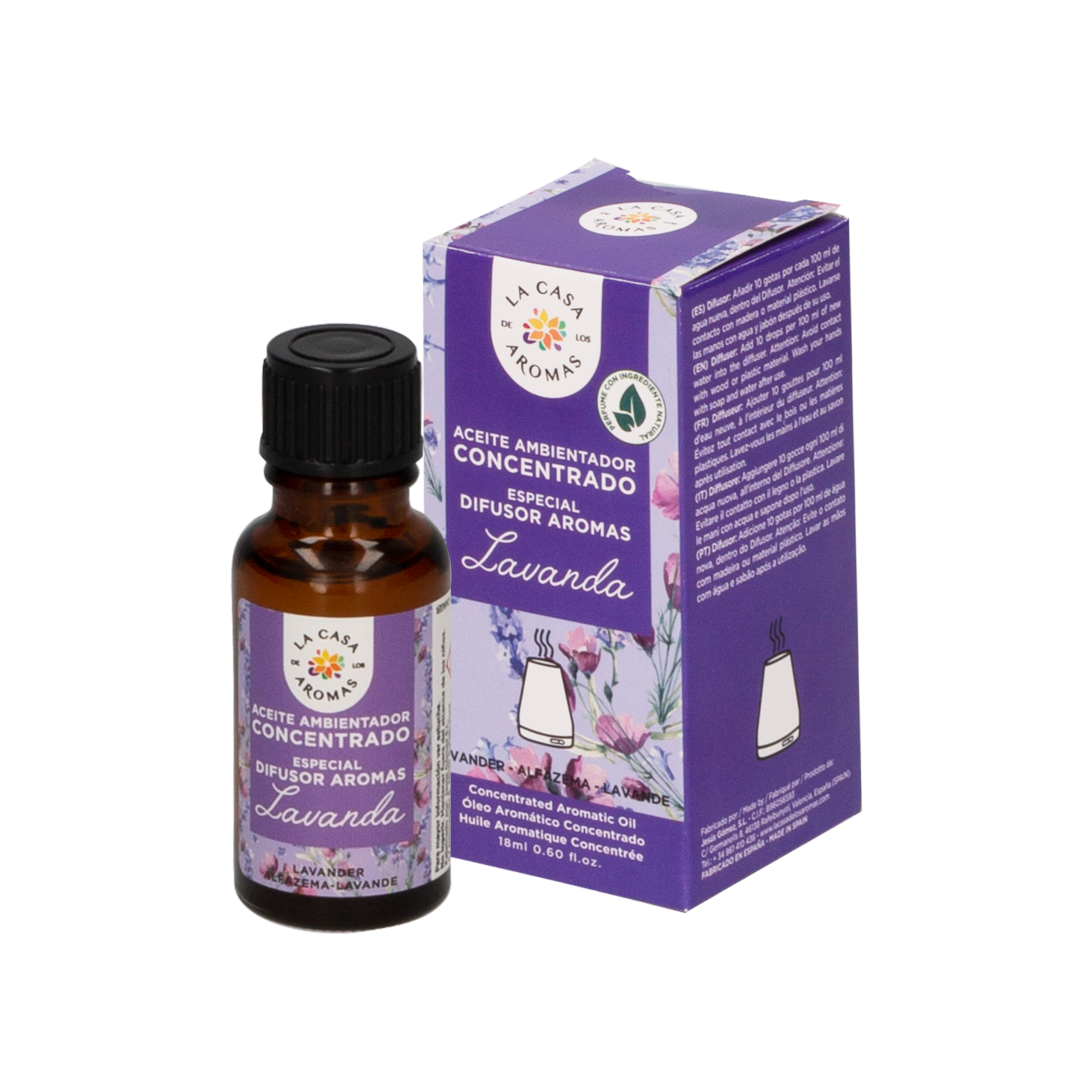 Aceites Aromáticos Lavanda LA CASA DE LOS AROMAS 15 Ml