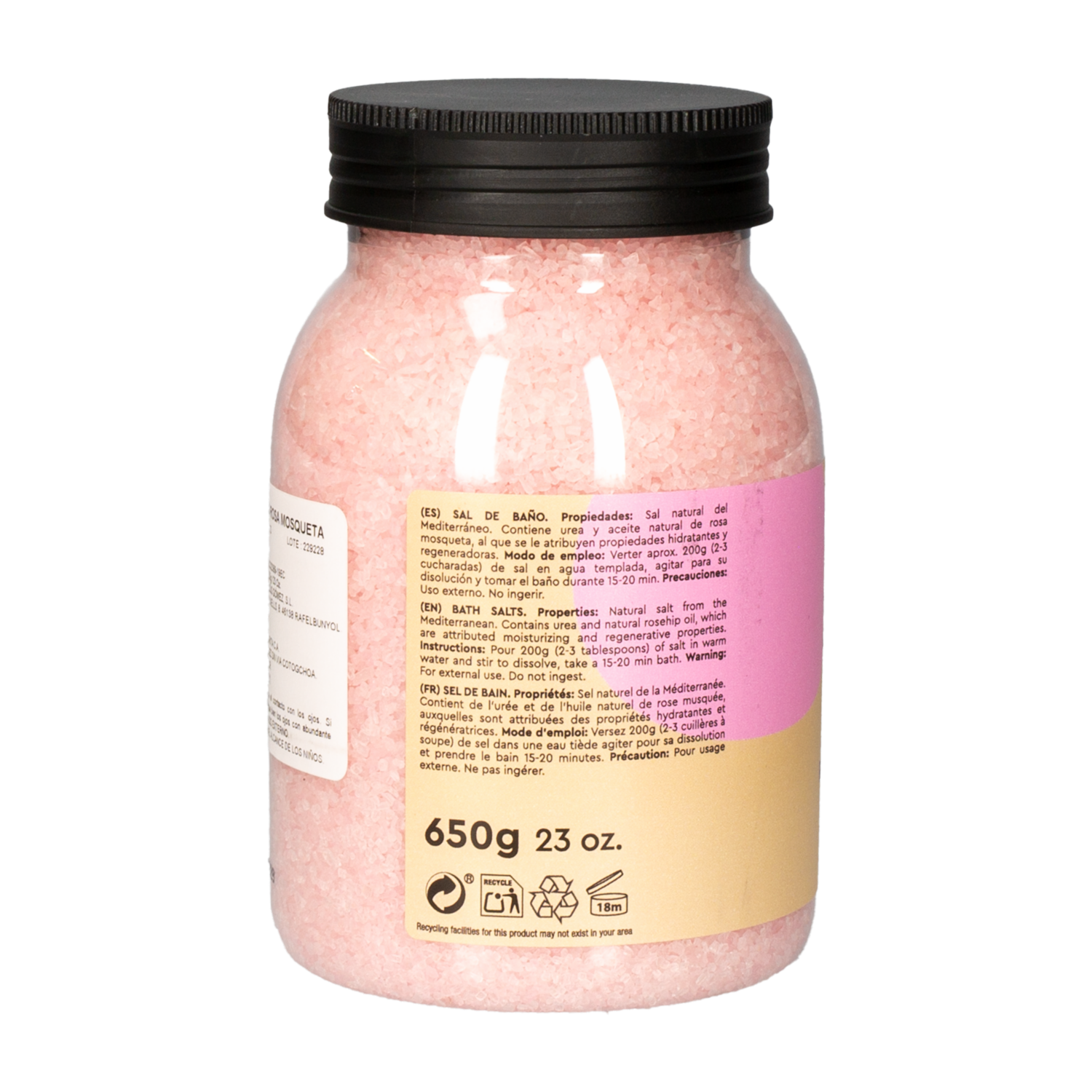 Sal De Baño Rosa Mosqueta FLOR DE MAYO 650 G