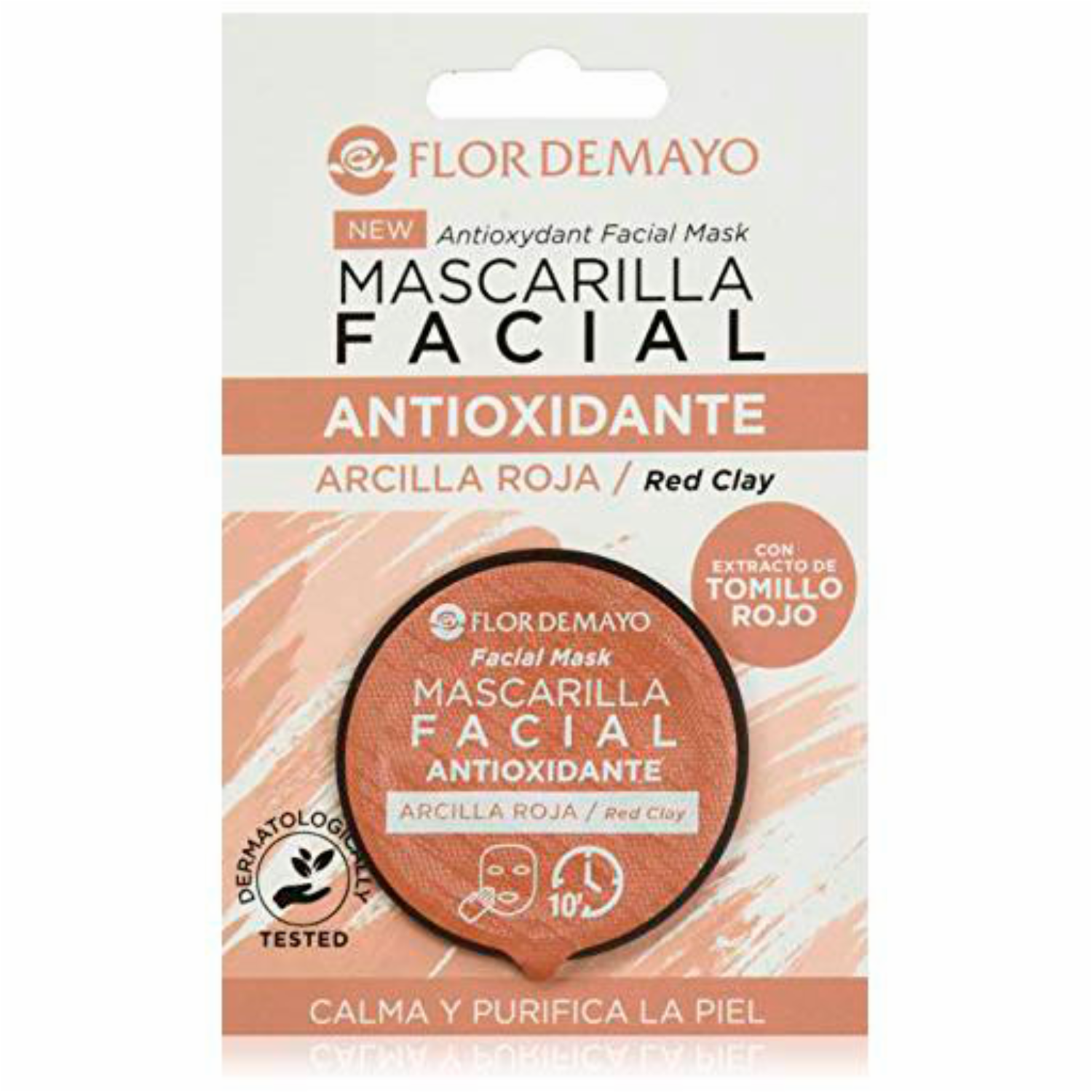 Mascarilla Facial Detox Con Arcilla Roja FLOR DE MAYO Por 15Ml