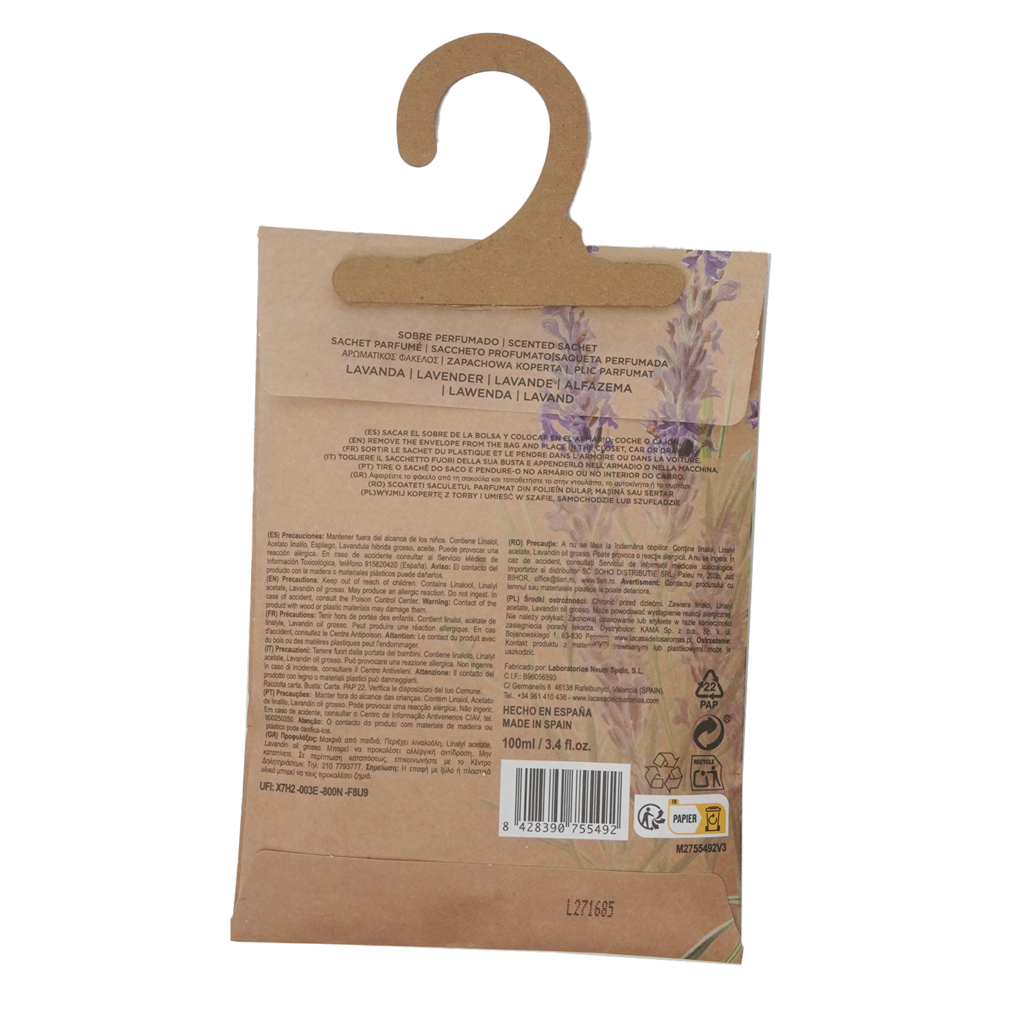 Sobre Perfumado Botánica Essence Lavanda LA CASA DE LOS AROMAS 100 Ml